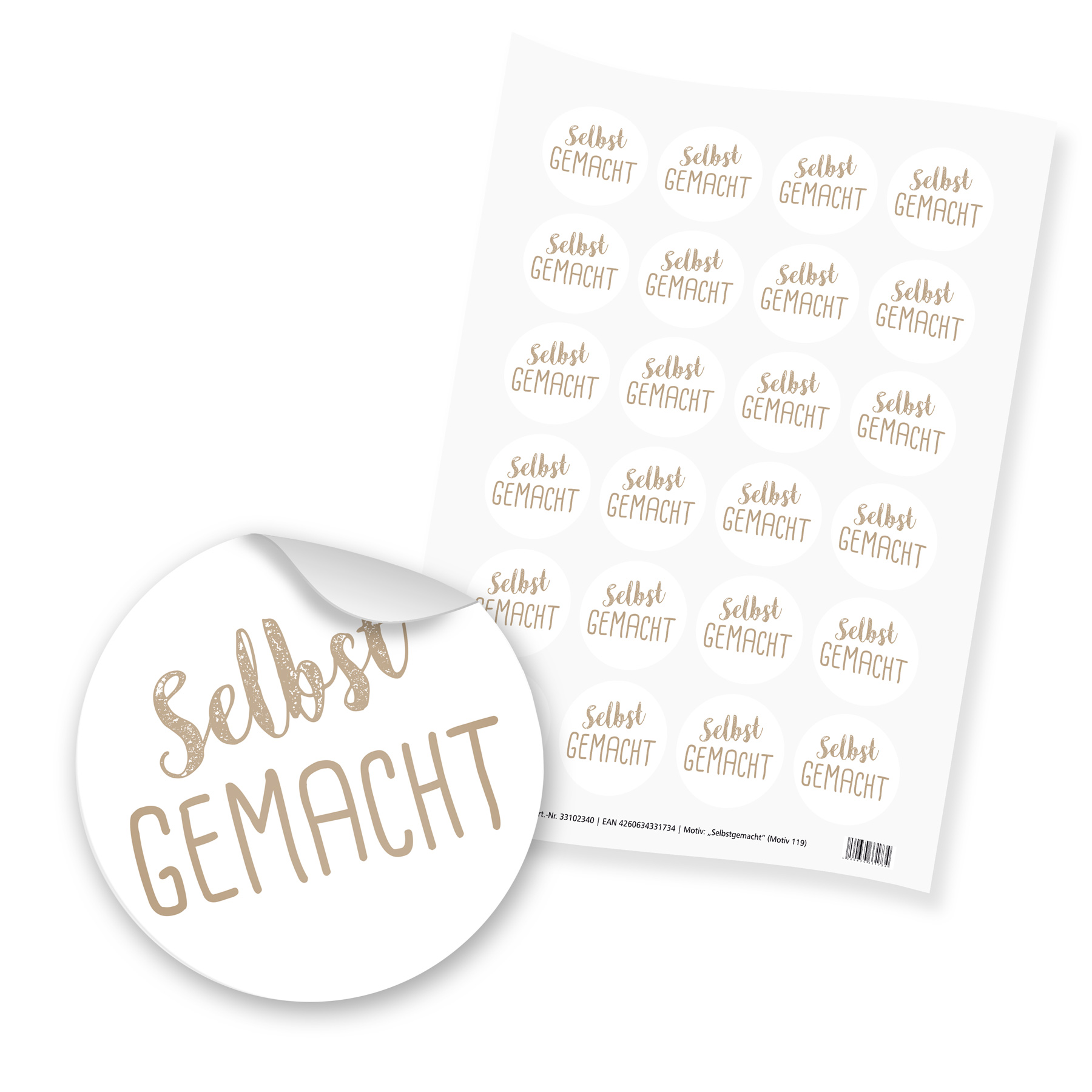 itenga 24x Sticker Aufkleber Selbstgemacht (Motiv119) l...
