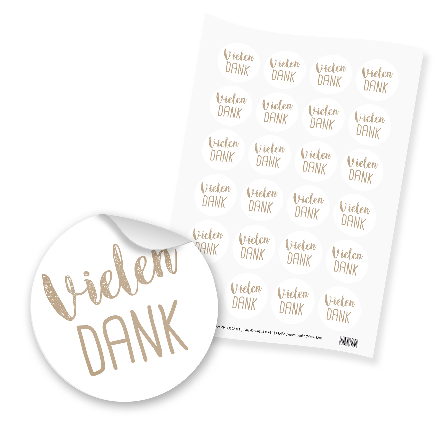 itenga 24x Sticker Aufkleber Vielen Dank (Motiv 120) bra...