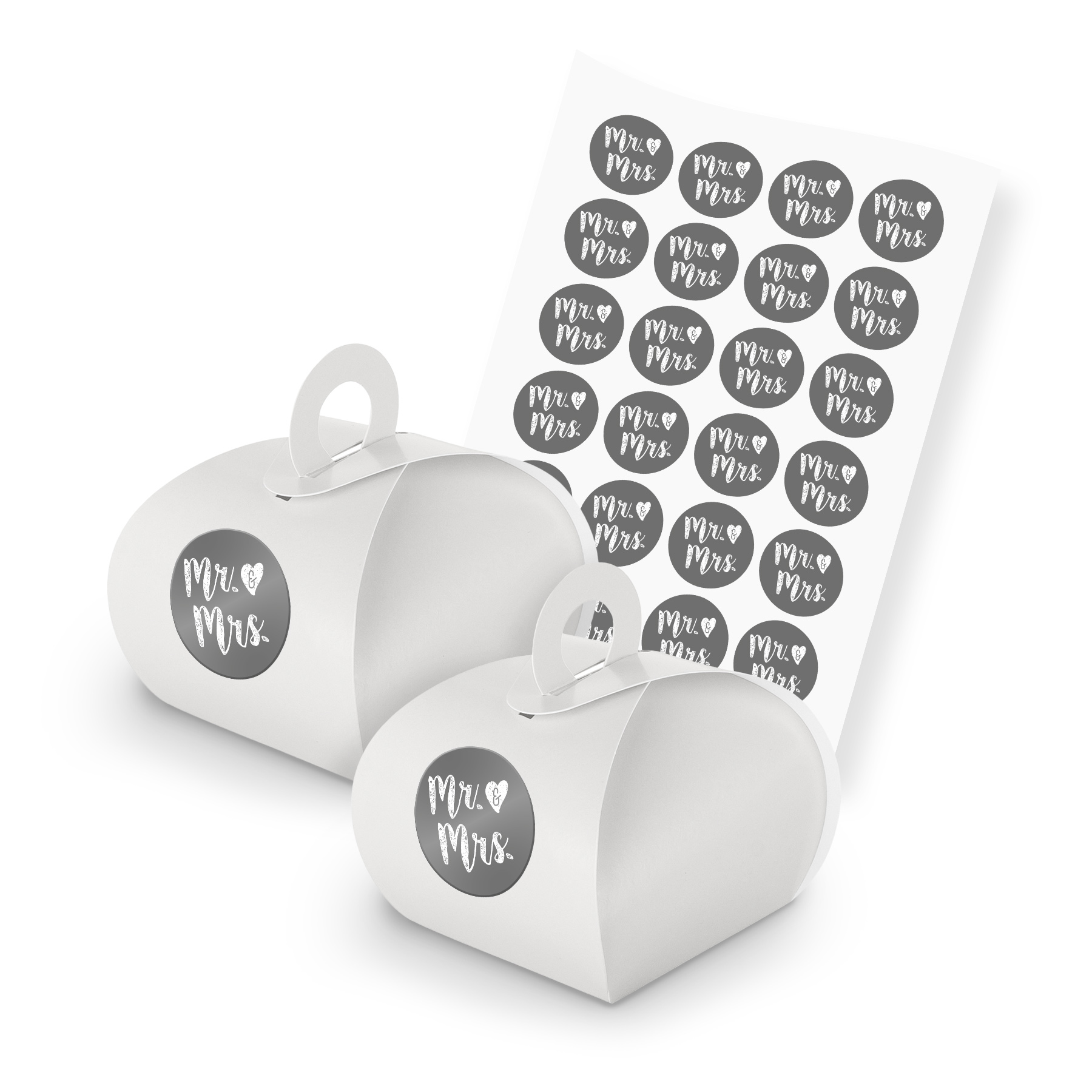 itenga SET Mr. & Mrs. Hochzeit (Motiv 124) 24x Geschenks...
