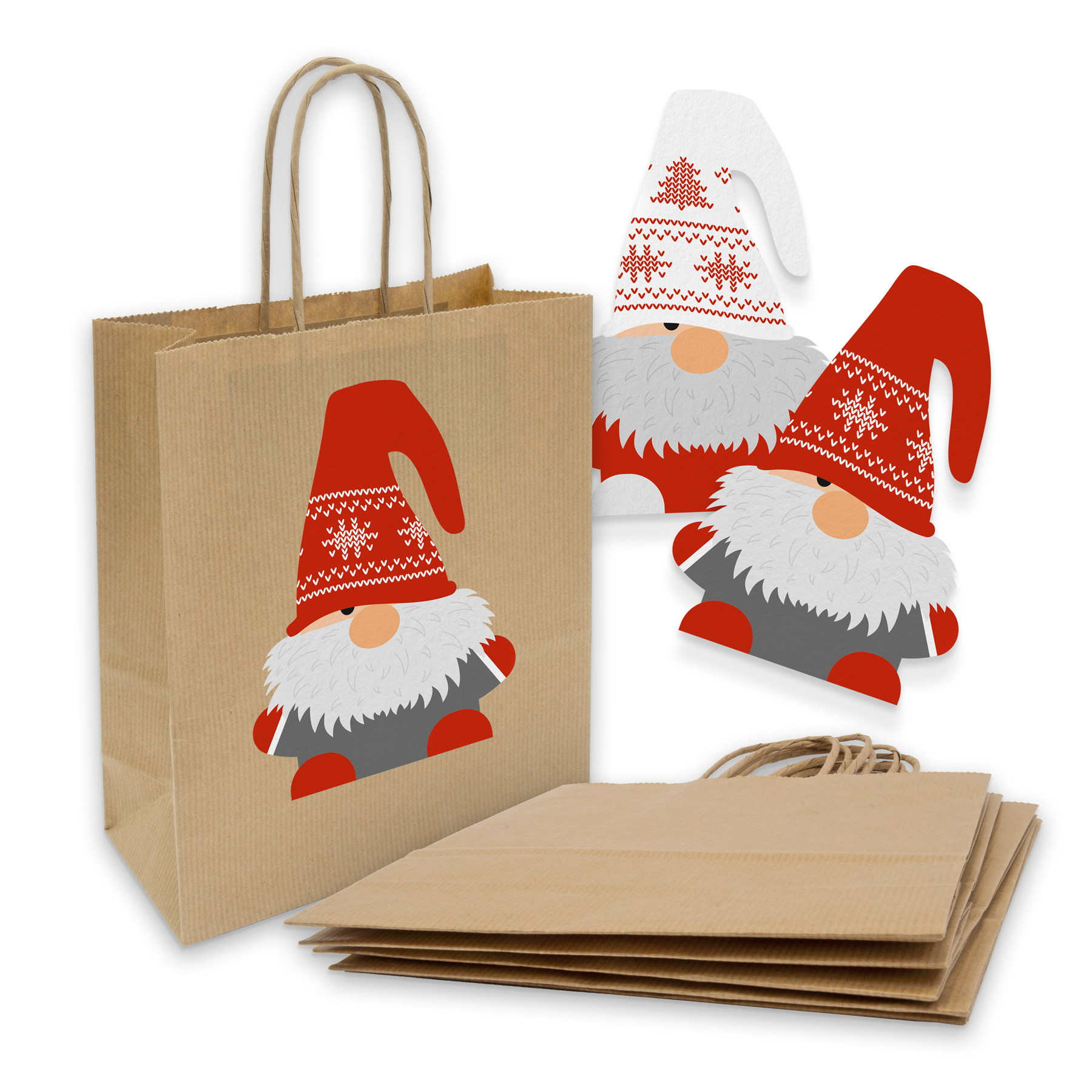 itenga 10x Geschenkt�te mit Kordel 18x8x22cm +Sticker Wi...