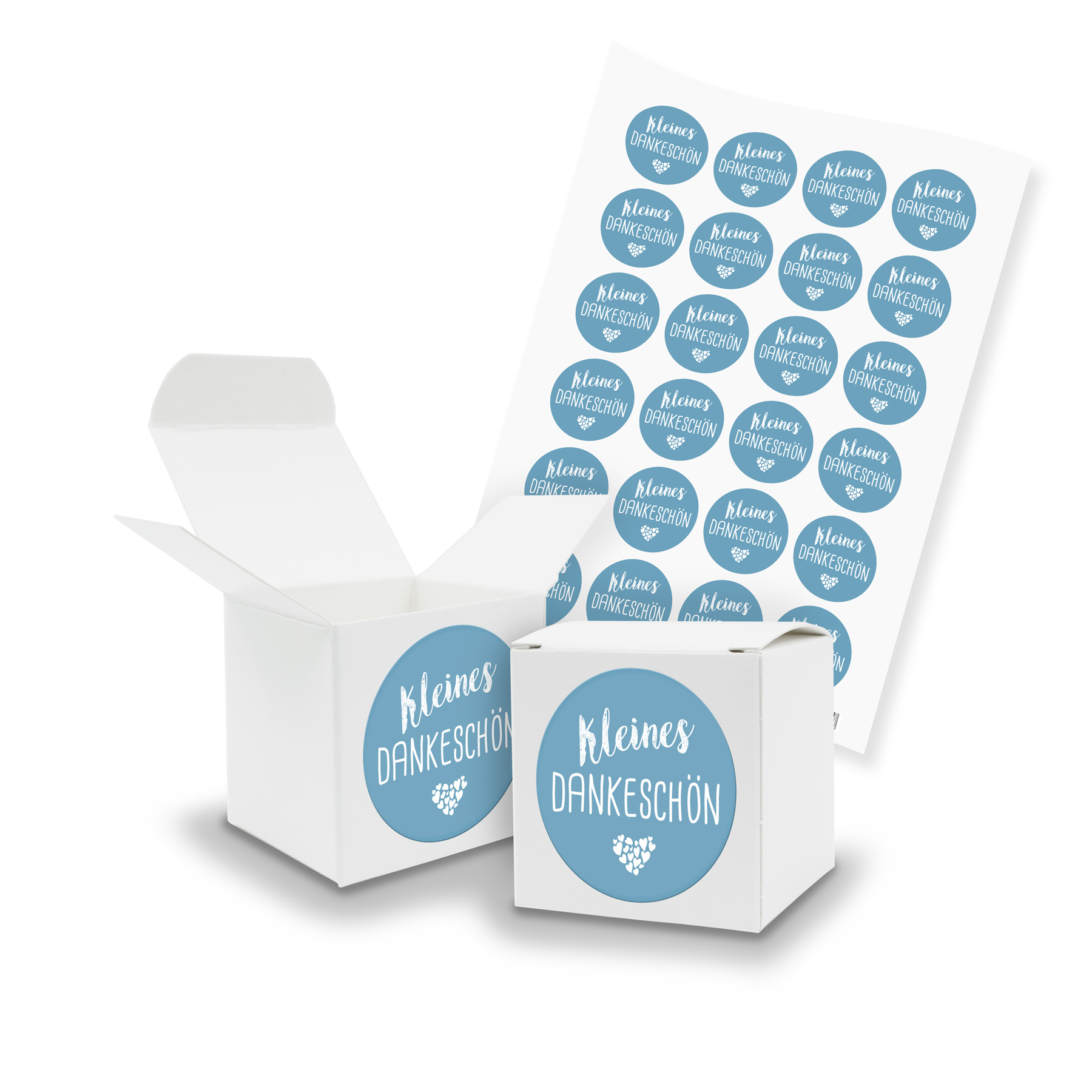 itenga SET kleines Dankesch�n (Motiv118) 24x W�rfel 5cm ...