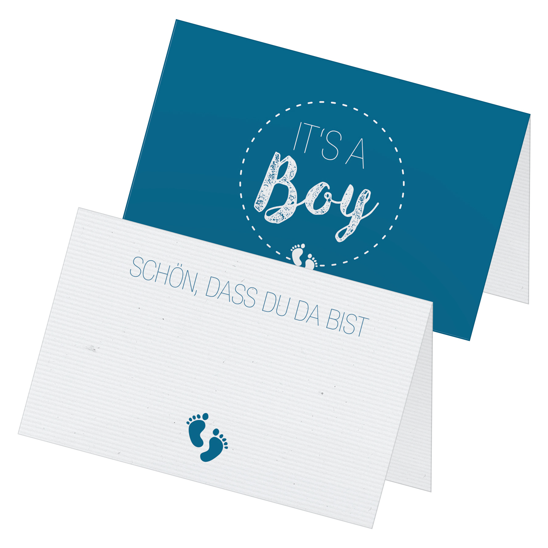 itenga 24x Tischkarten "It s a boy / Sch�n dass du da bi...
