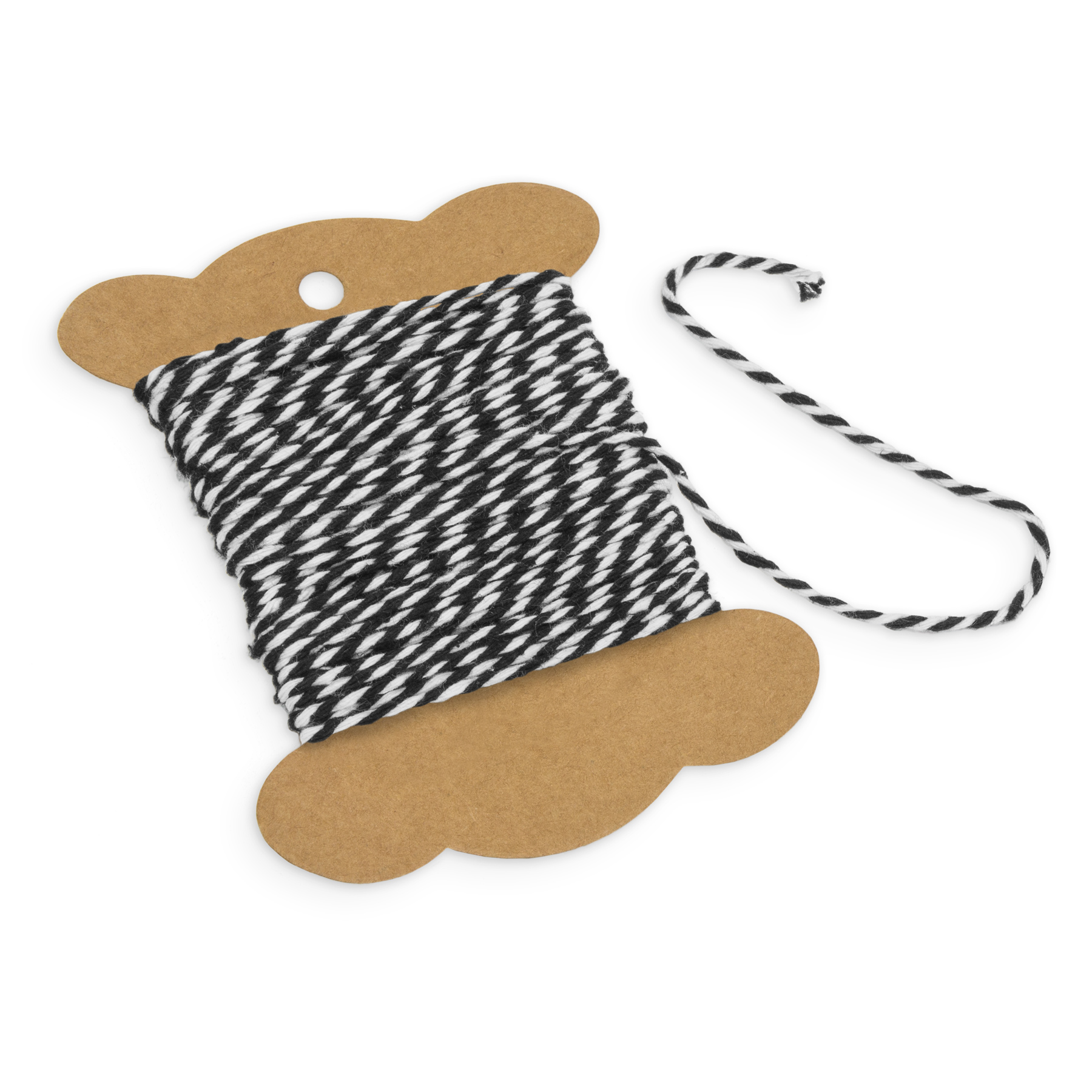 itenga Deko Garn schwarz / wei� 10m