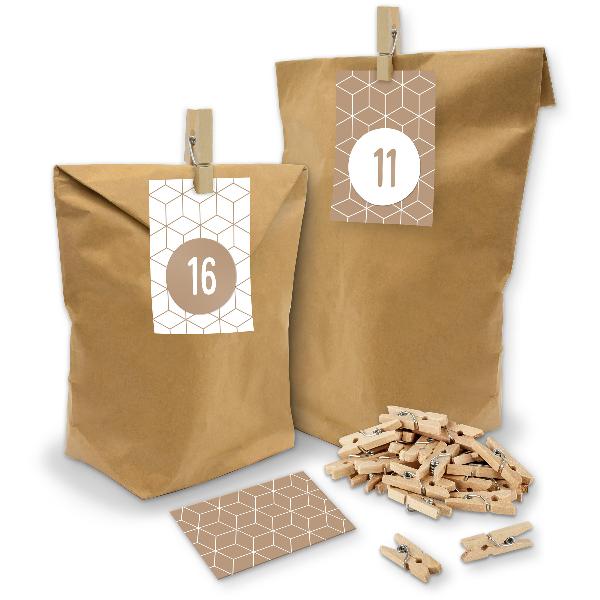 itenga SET Adventskalender "Geometrie" 24 x T�ten + Kart...