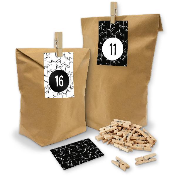 itenga SET Adventskalender "Abstrakt" 24 x T�ten + Karte...
