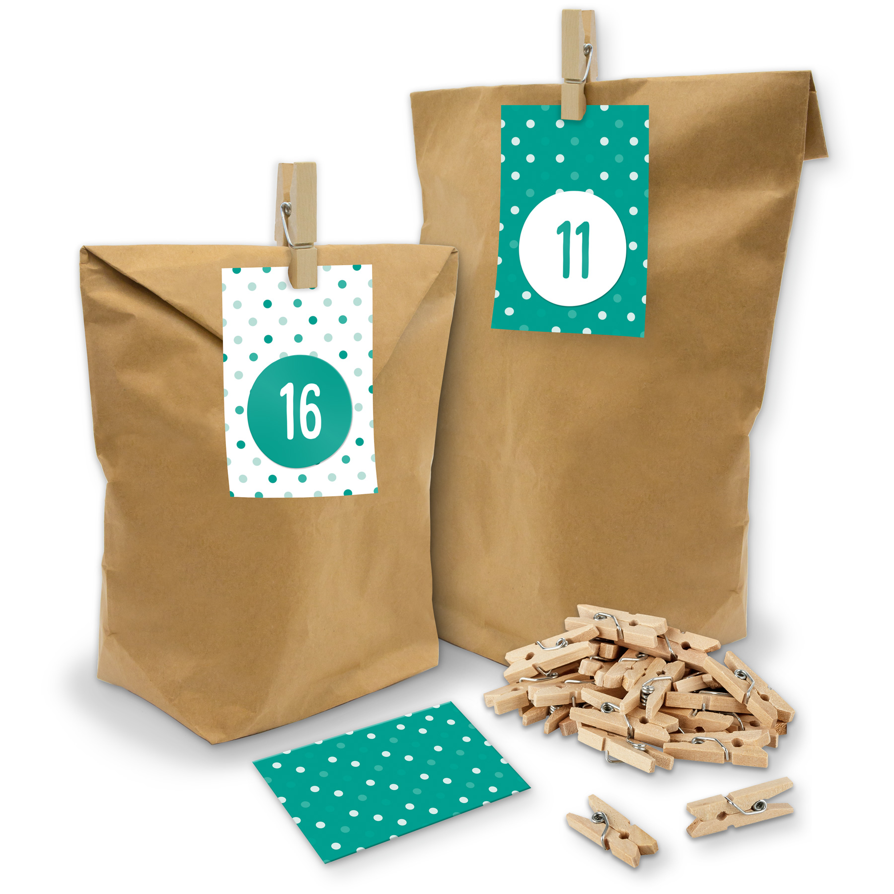 itenga SET Adventskalender "Punkte" 24 x T�ten + Karten ...