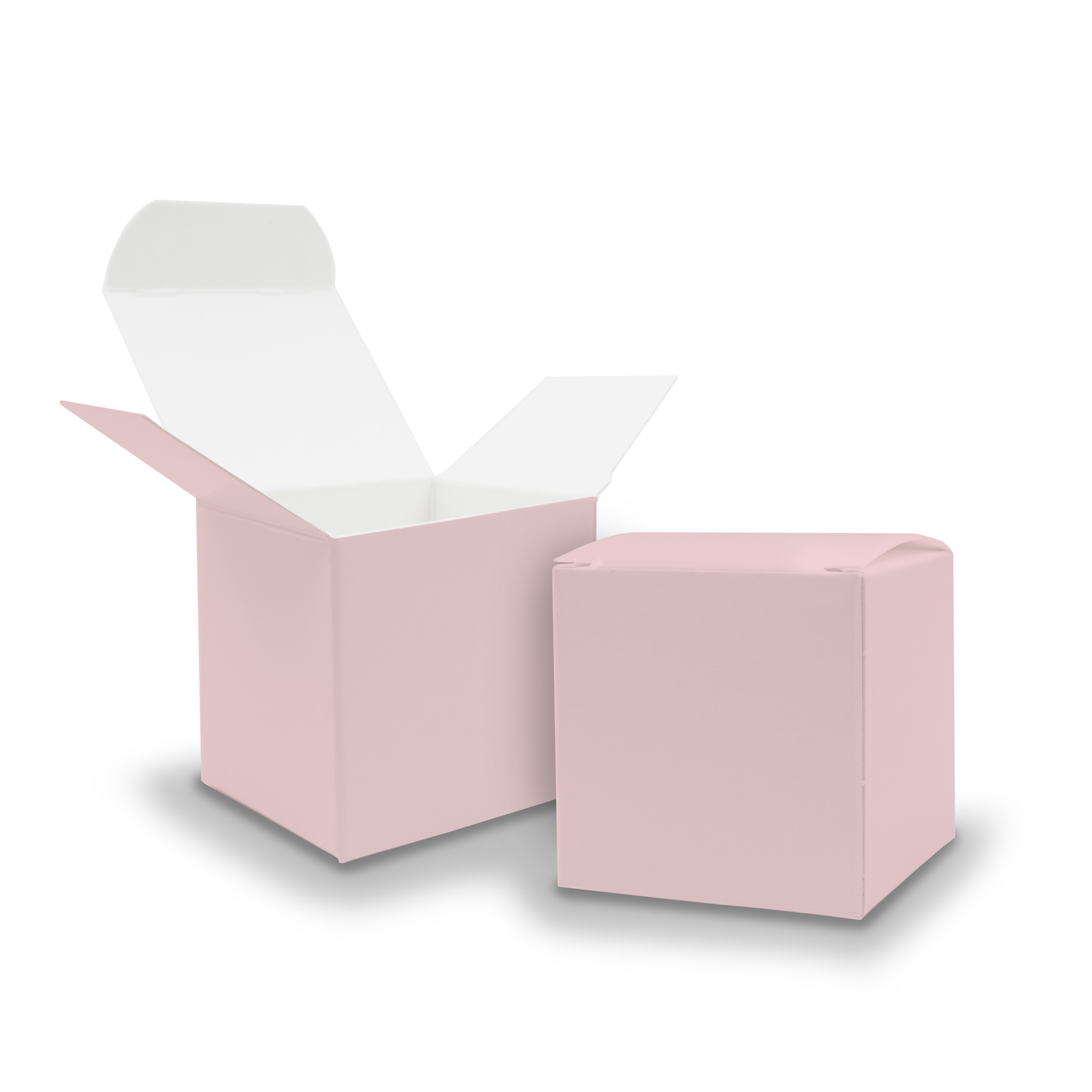 10x itenga Wrfelbox aus Karton 6,5x6,5cm Rosa