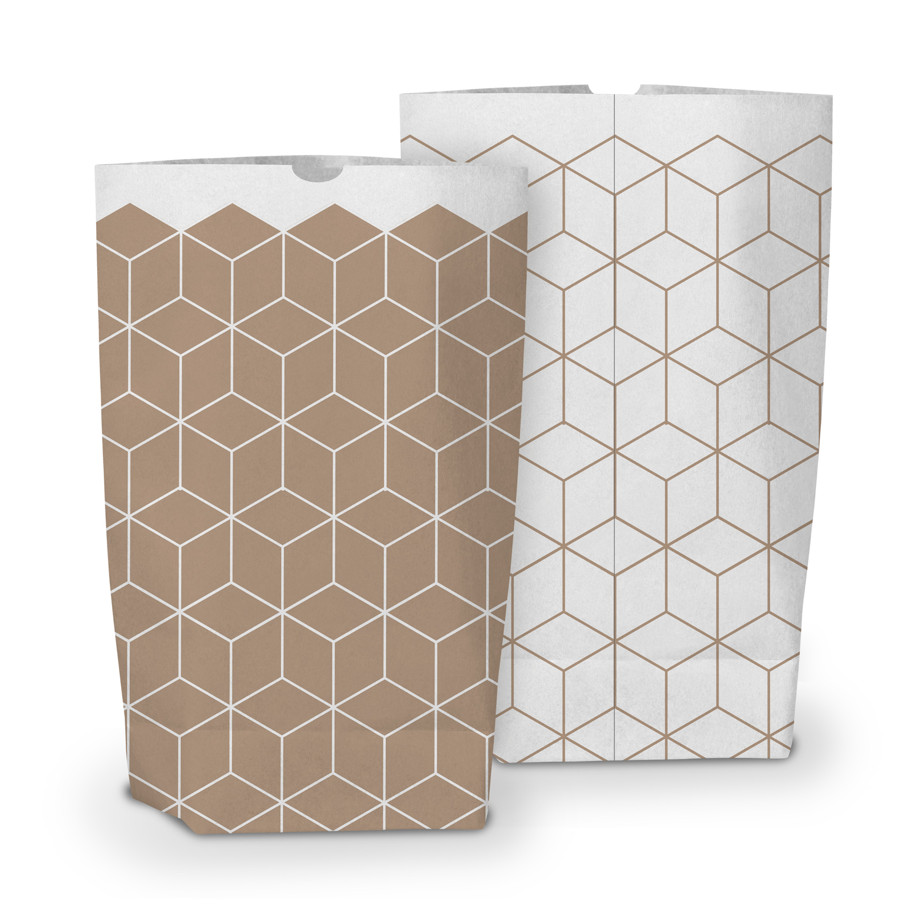10x ITENGA Geschenkt�te bedruckt 17x26cm Muster Geometrie