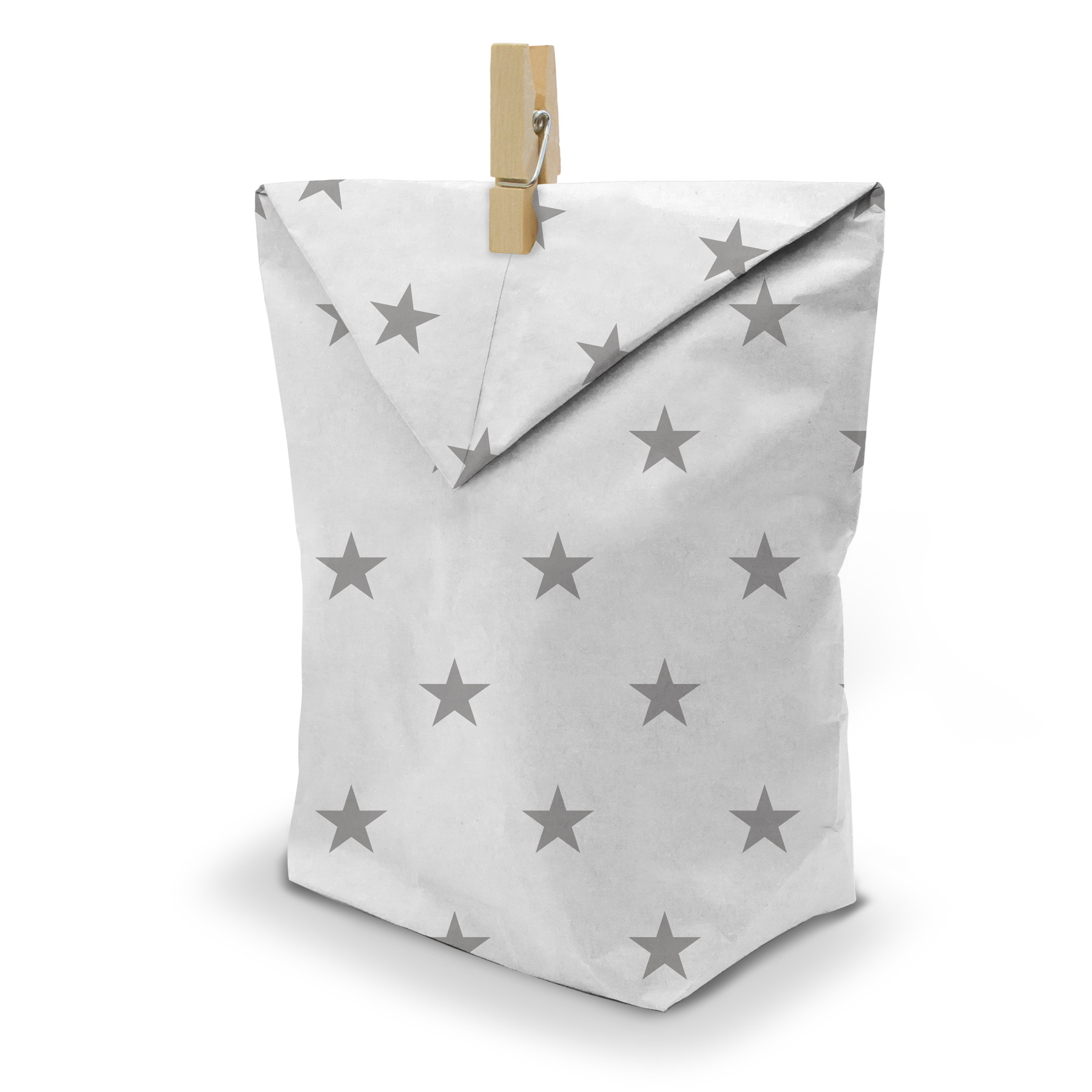 itenga 24x Geschenkt�ten 17x26cm Muster Sterne + Klammer...