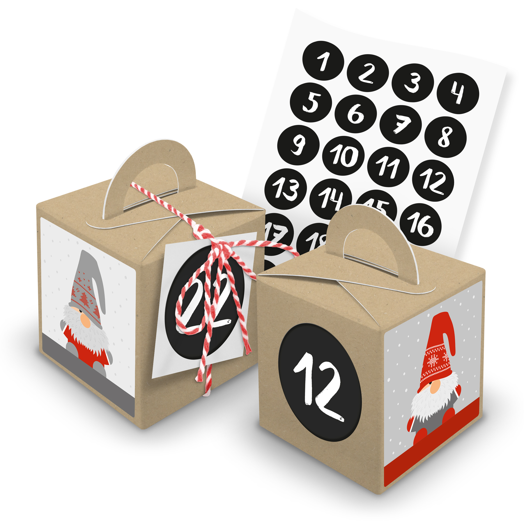 Adventskalender zum F�llen W�rfelboxen (V28) + Wichtel q...