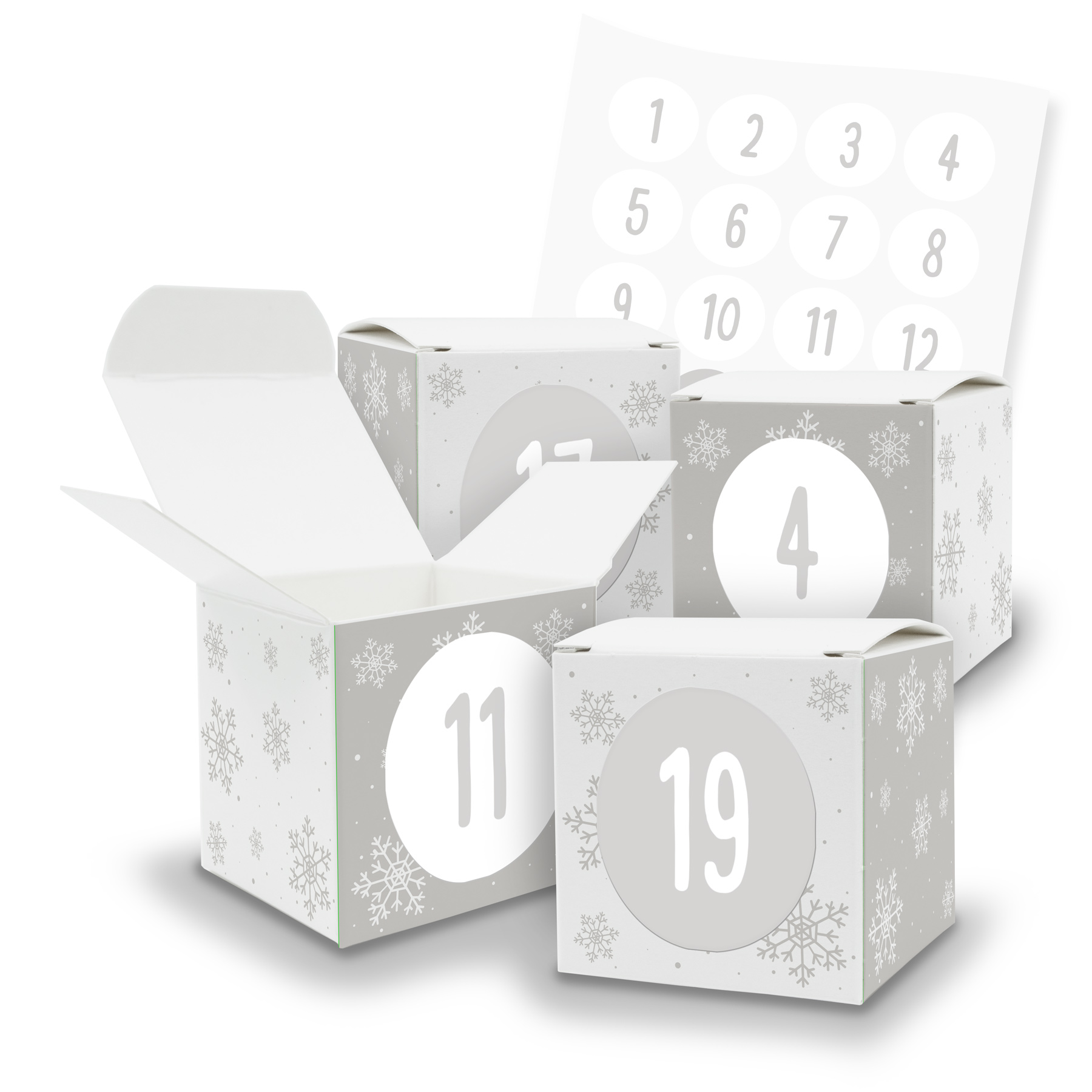 Adventskalender zum F�llen 24x W�rfel mit Muster (V39) +...