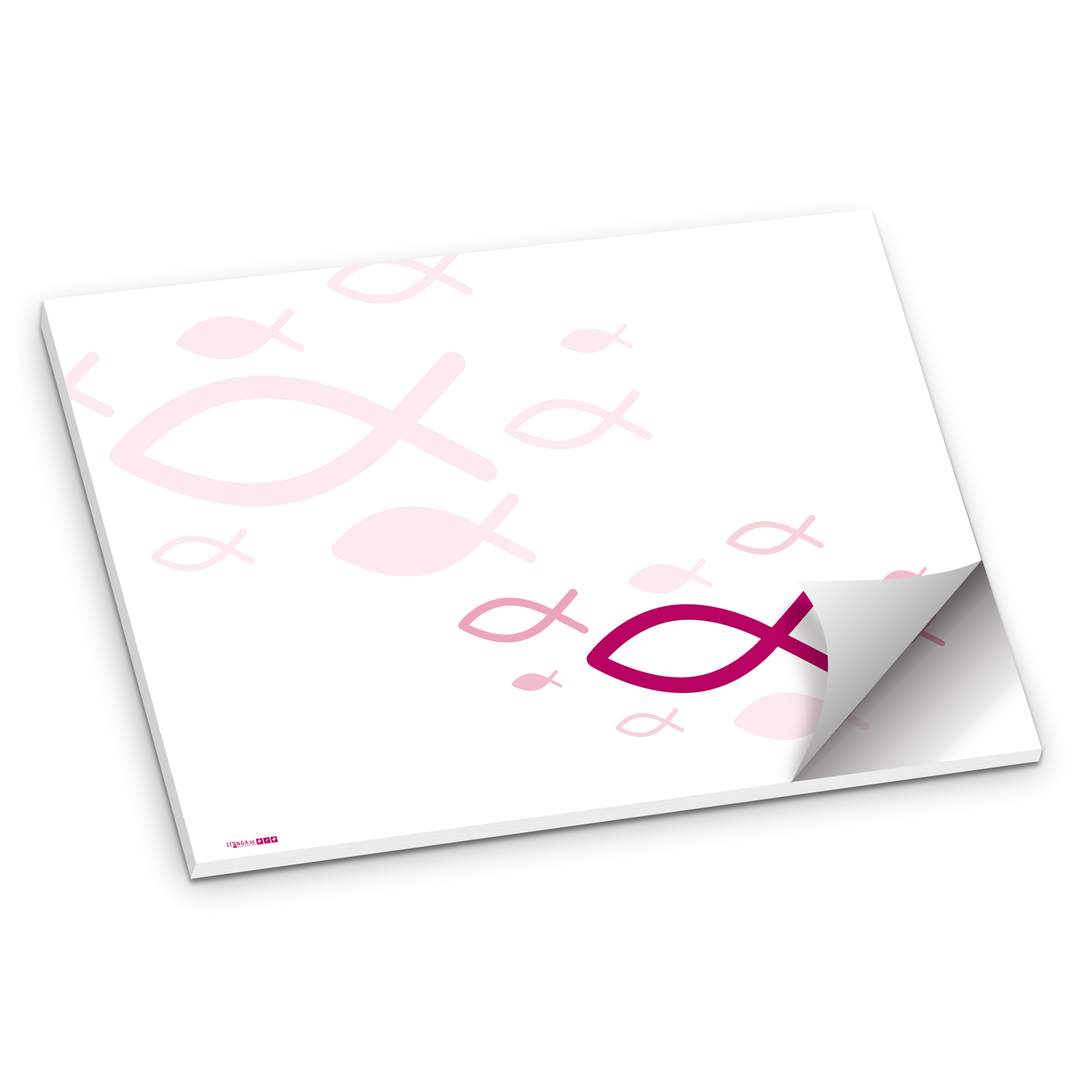 itenga Platzset Tischset Kommunion Taufe "Fisch" pink DI...