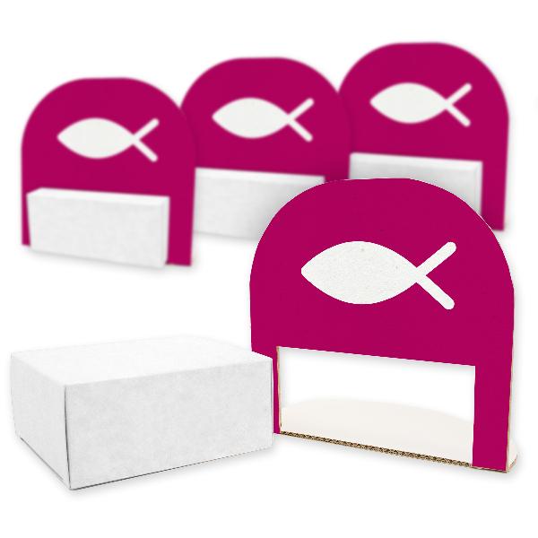 itenga 4x Geldgeschenk Tischdeko Fisch Pink Kommunion Ko...