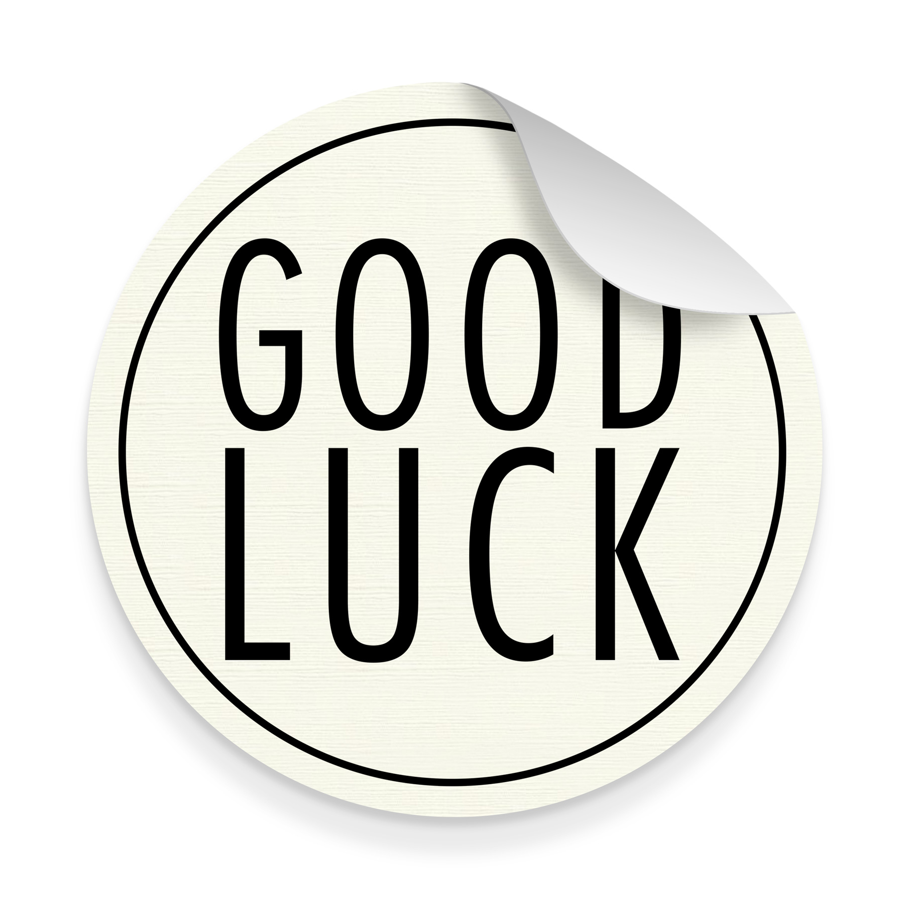 itenga Sticker 10 x Good Luck Strukturpapier Gro� Rund 9...
