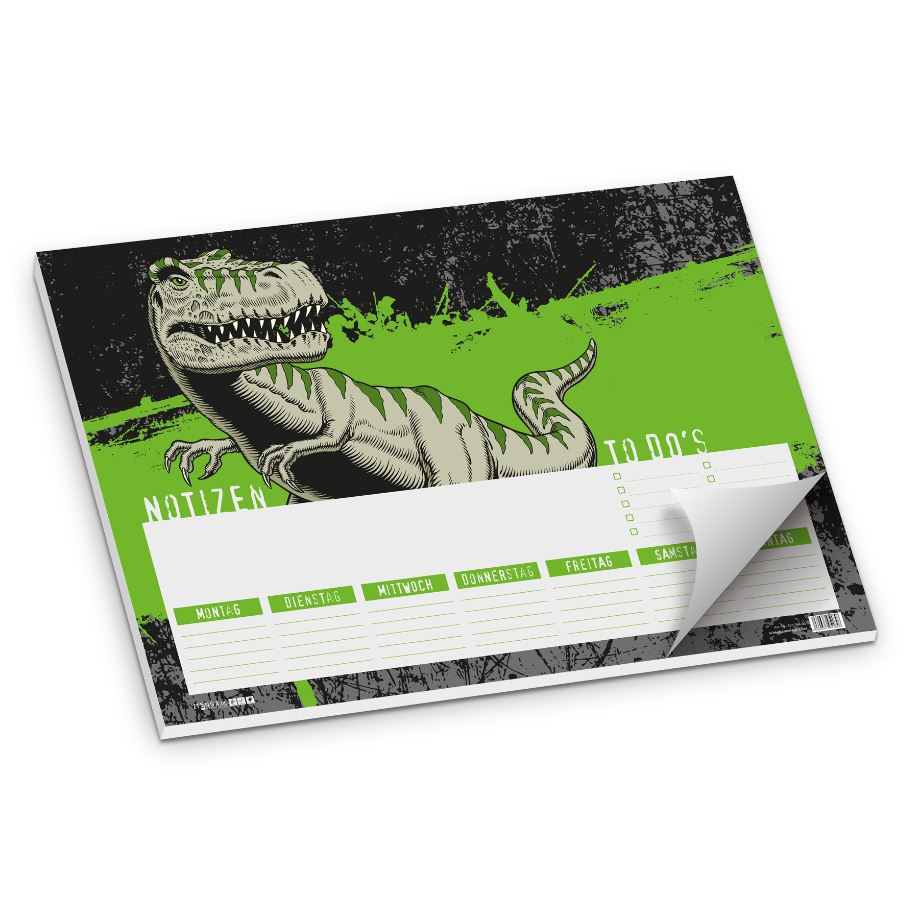 itenga Schreibtischunterlage T-Rex, 50 Blatt Papier, DIN A3