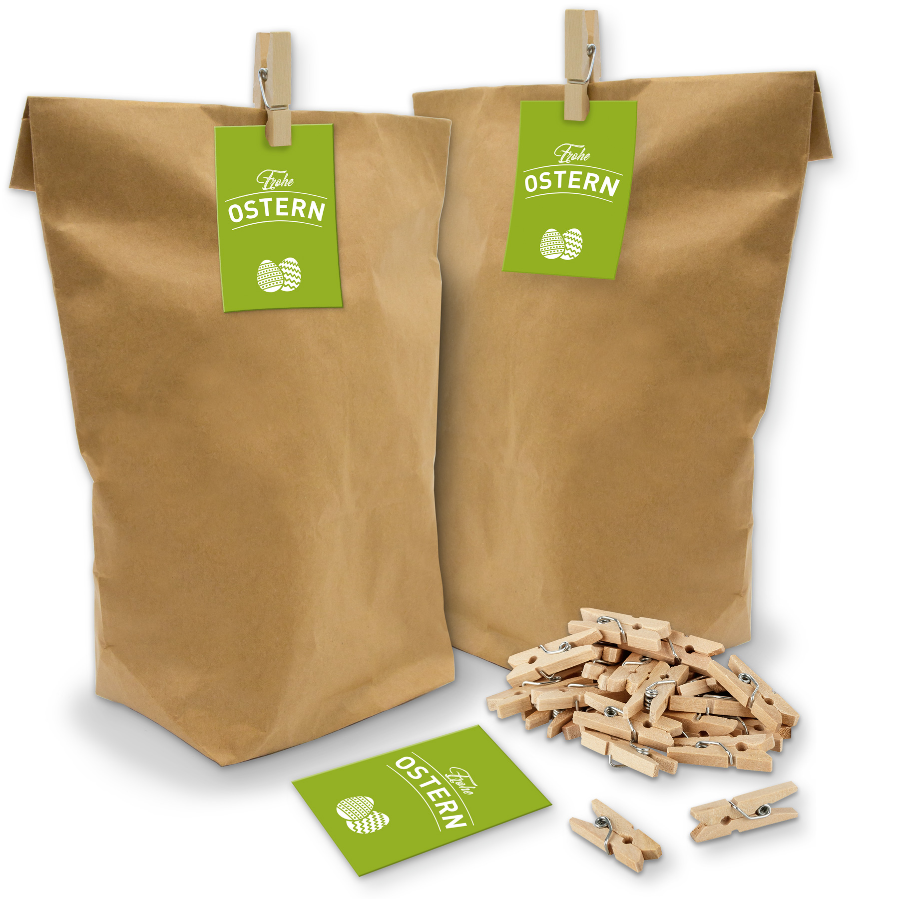itenga Set Frohe Ostern 10x Geschenkt�ten + 10x Klammern...
