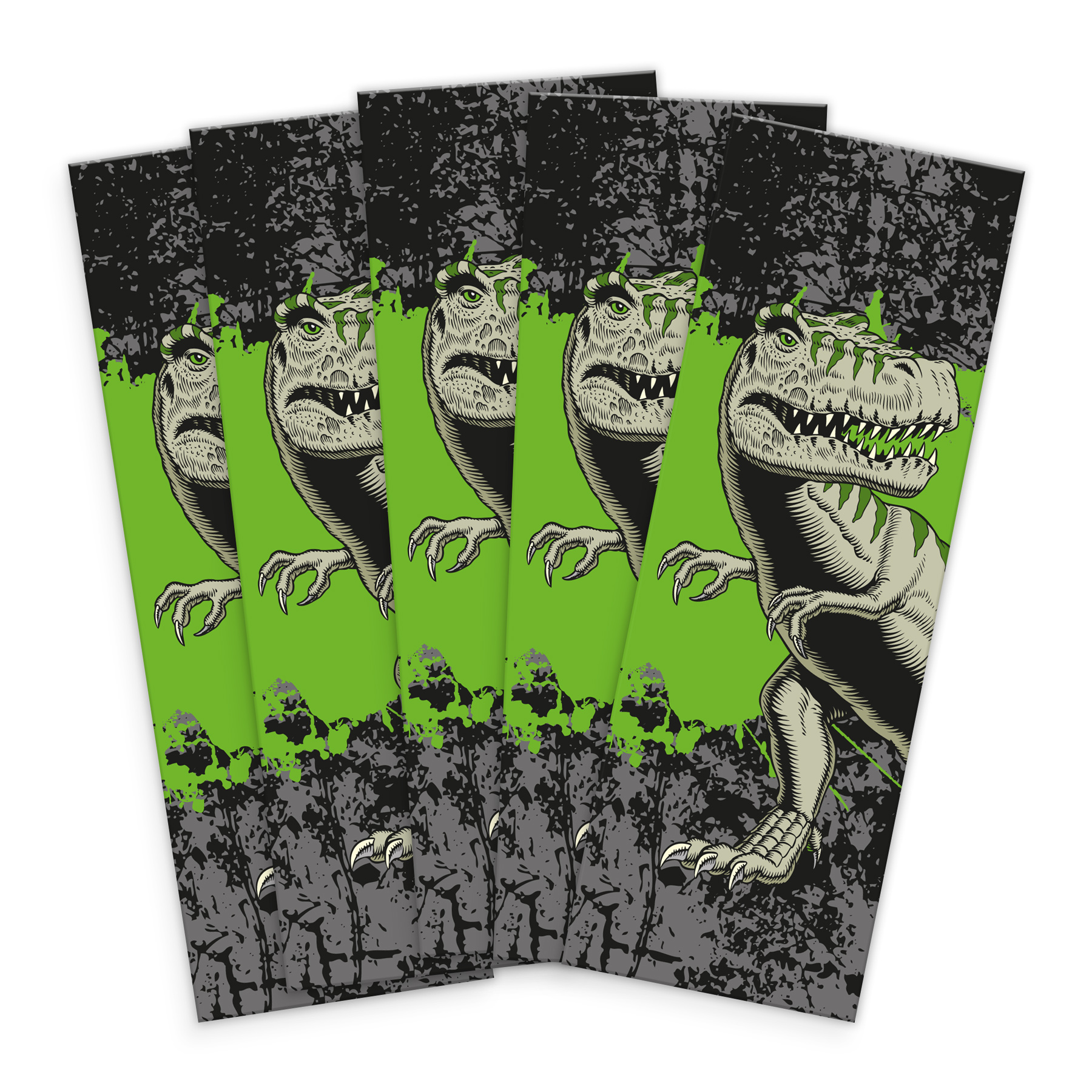 itenga 5x Lesezeichen T-Rex 5,1 x 14,8 cm 300 g/qm folie...