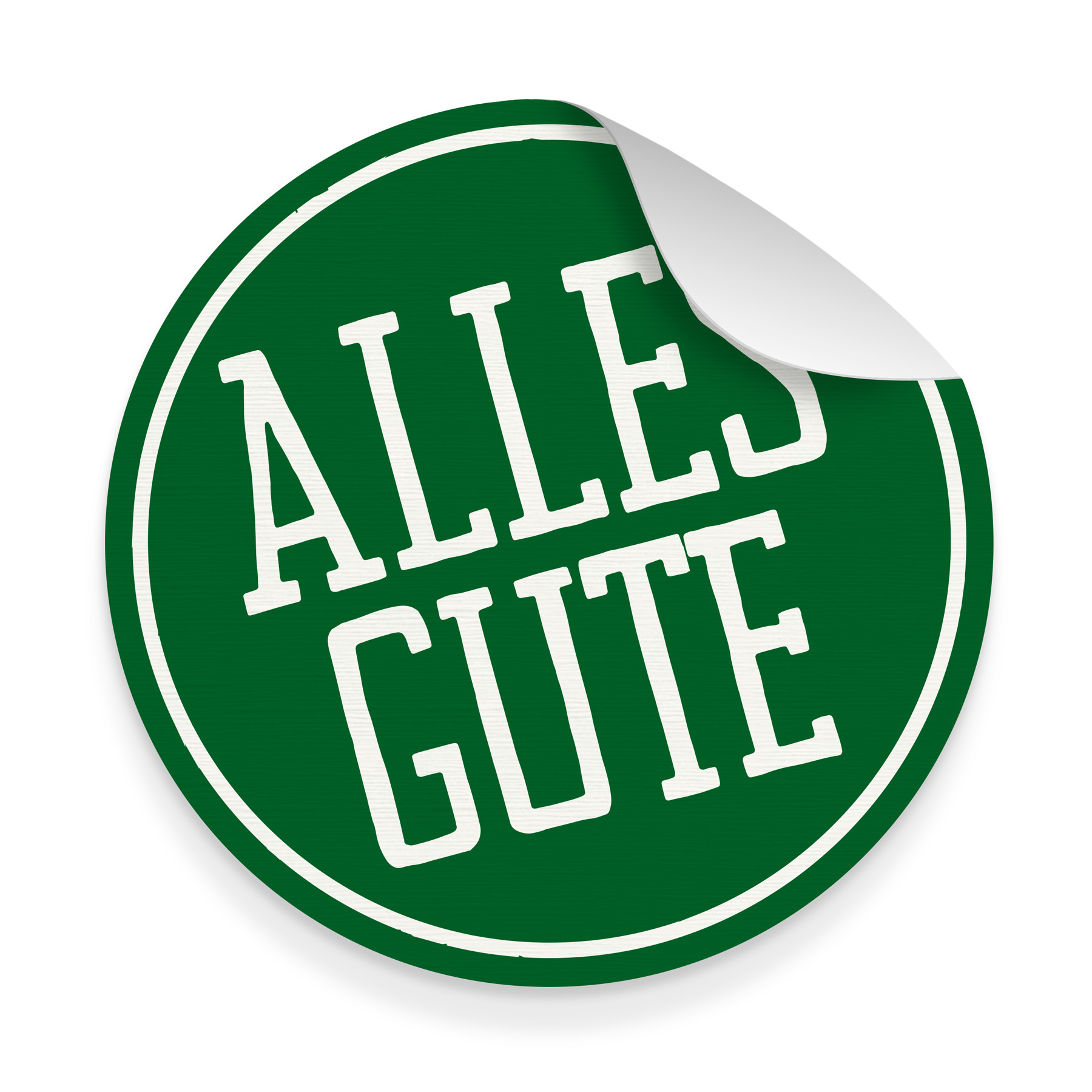 itenga 10x Aufkleber Sticker "Alles Gute" gr�n wei� 9,5 ...
