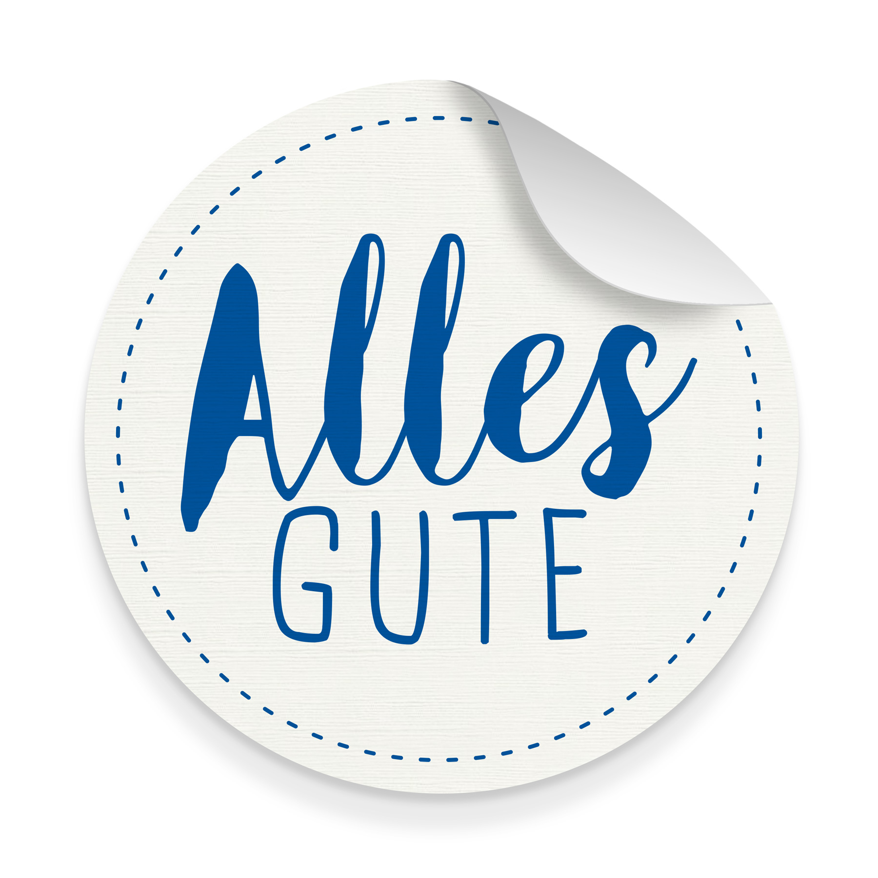 itenga 10x Aufkleber Sticker "Alles Gute" wei� blau 9,5 ...