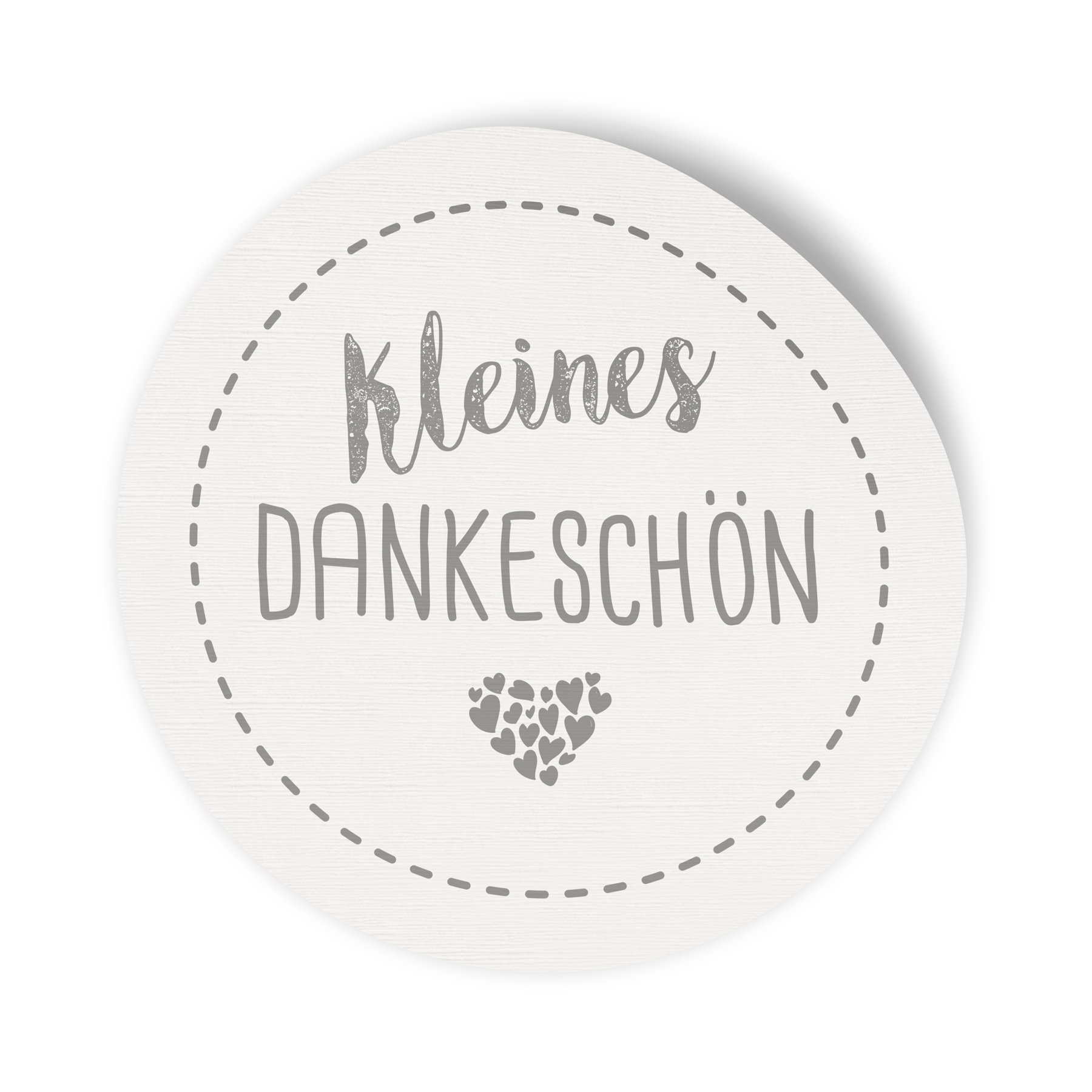 24x Sticker Aufkleber Kleines Dankesch�n Wei�, Durchmess...