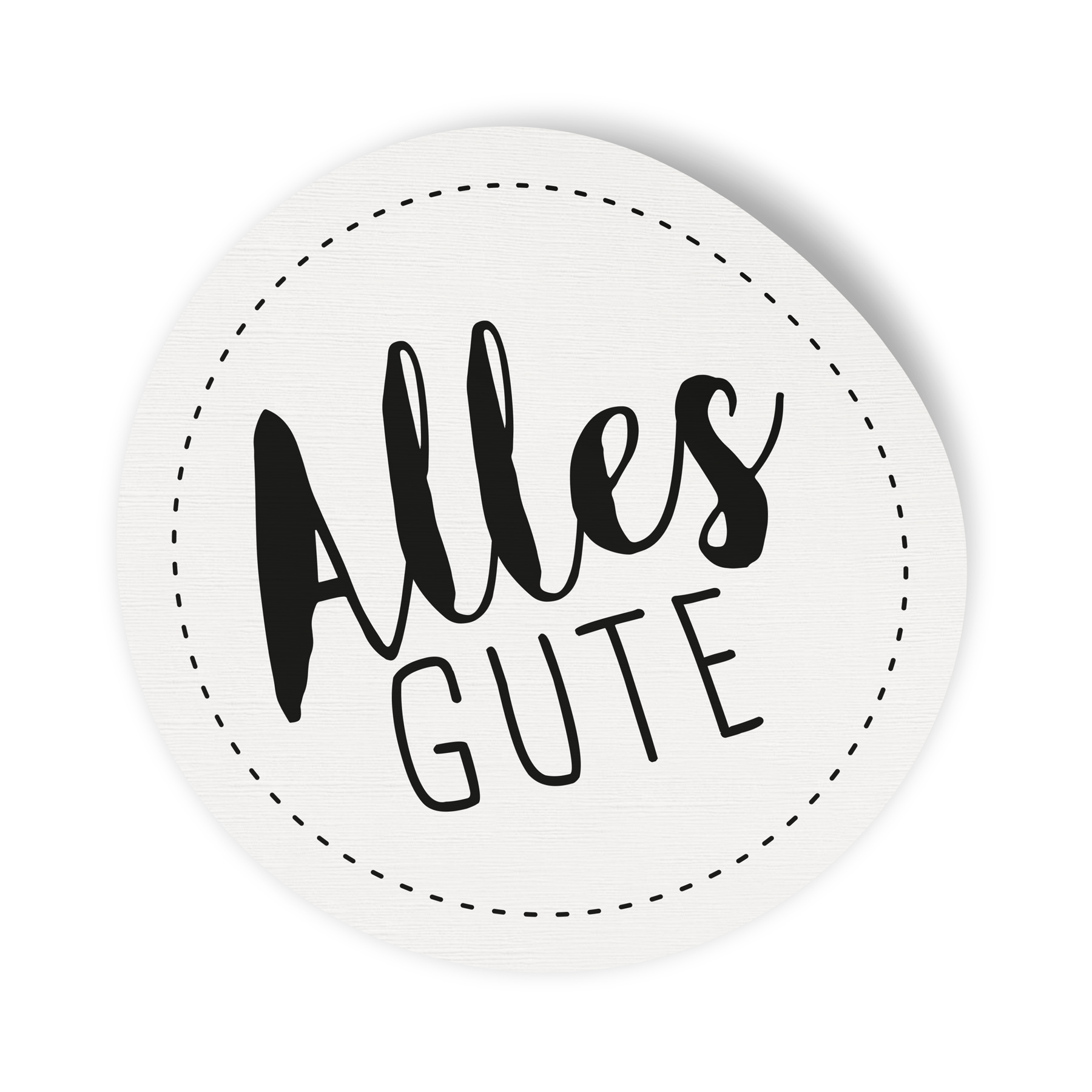10x Sticker Aufkleber Alles Gute Wei� / Schwarz, Durchme...
