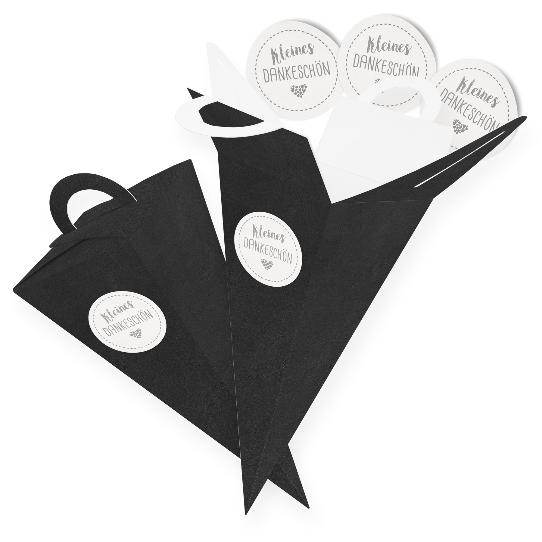 itenga SET V53 Dankesch�n Wei� 24x Geschenkt�te 14 cm, S...