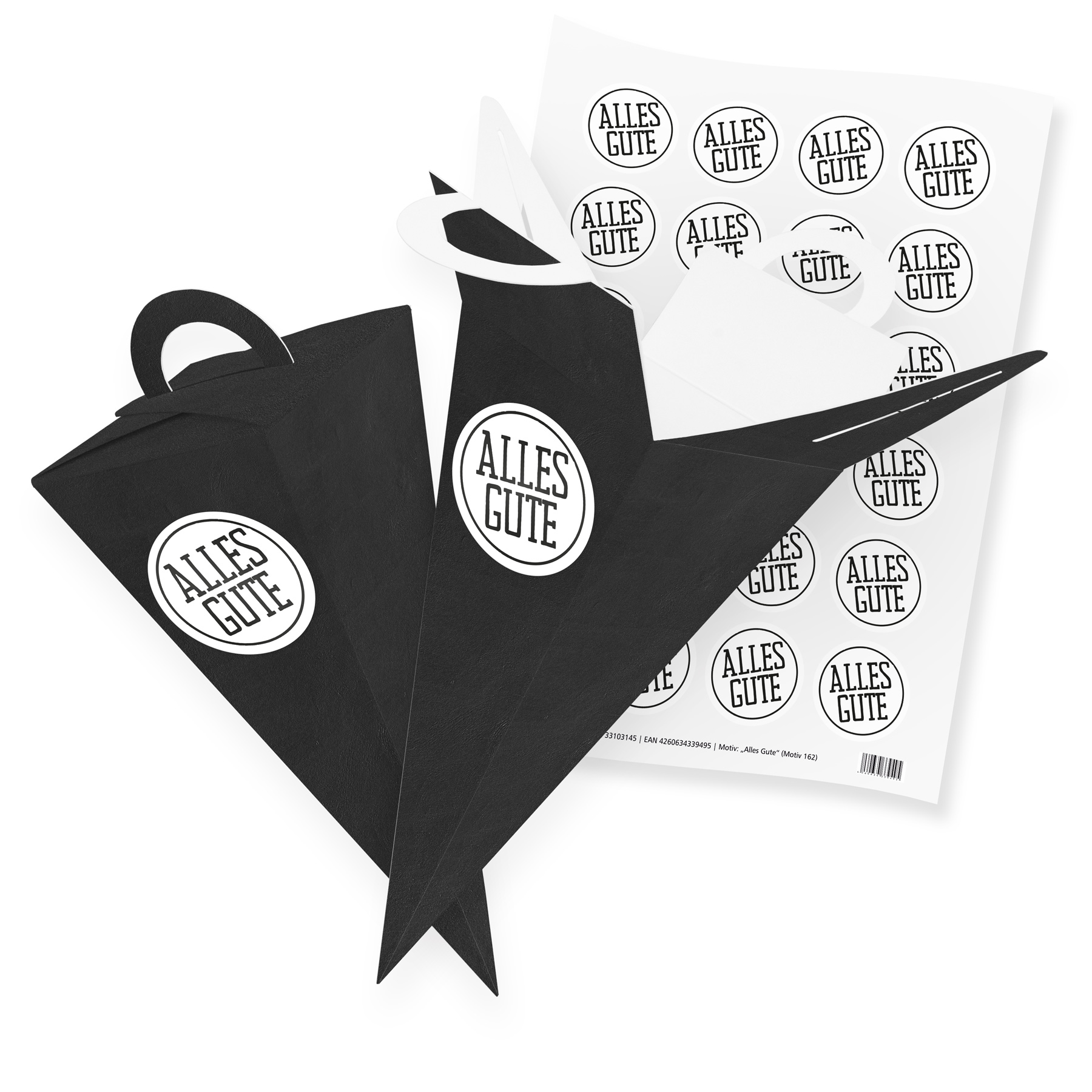 itenga SET V60 24x Geschenkt�te Schult�te 21 cm, Schiefe...