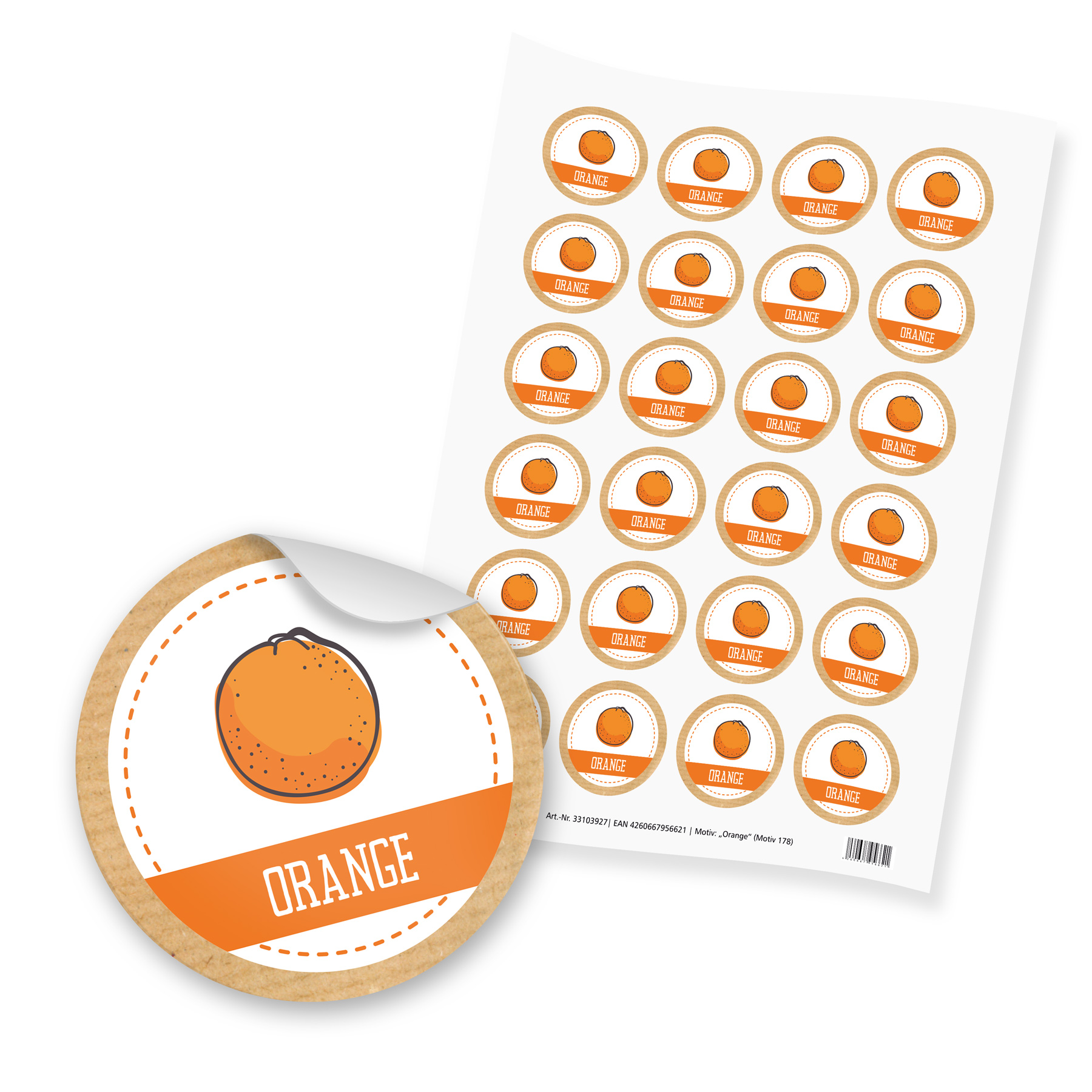 itenga 24x Sticker Orange (Motiv 178)