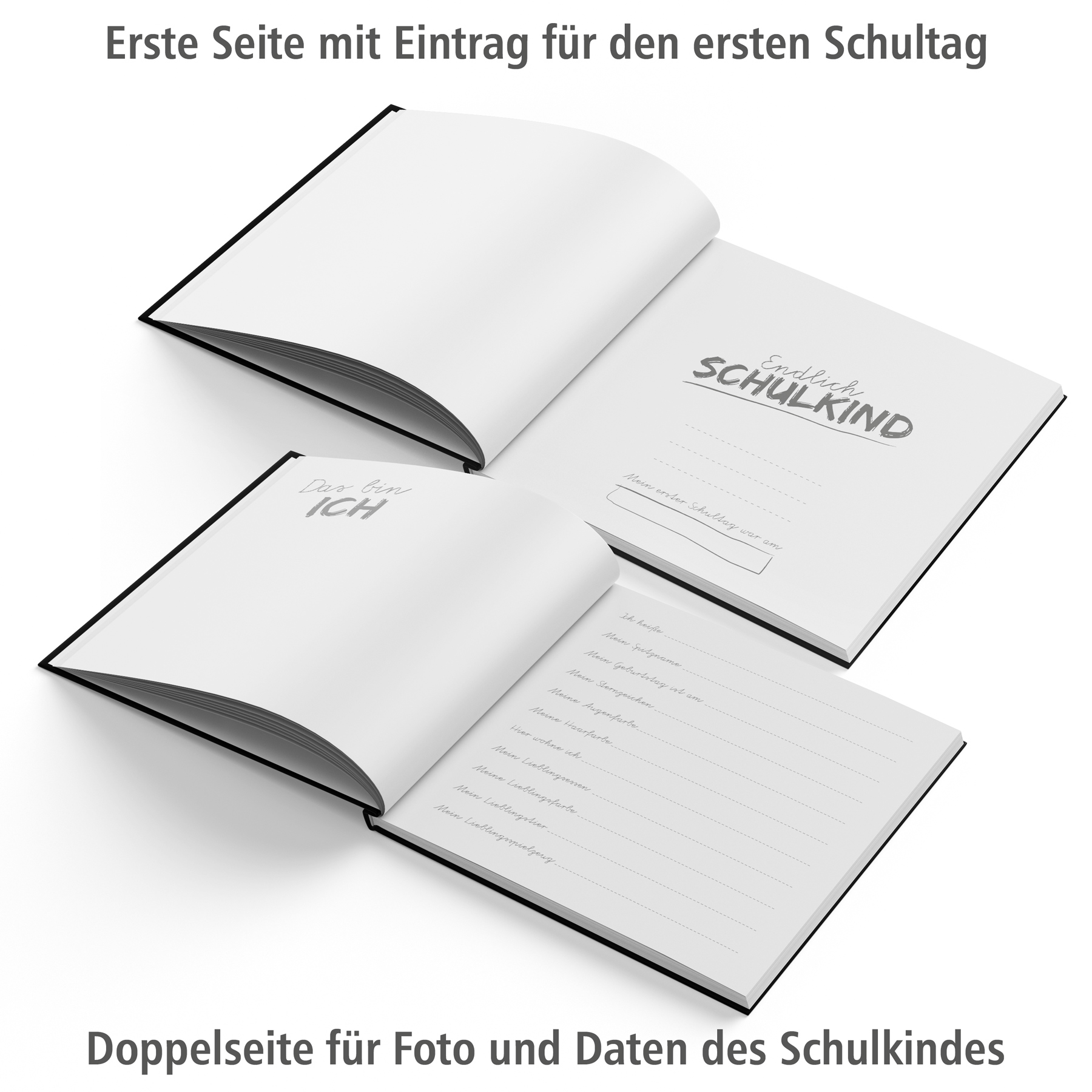 itenga Gstebuch Motiv Tafel Schulkind 88 Seiten schwa...