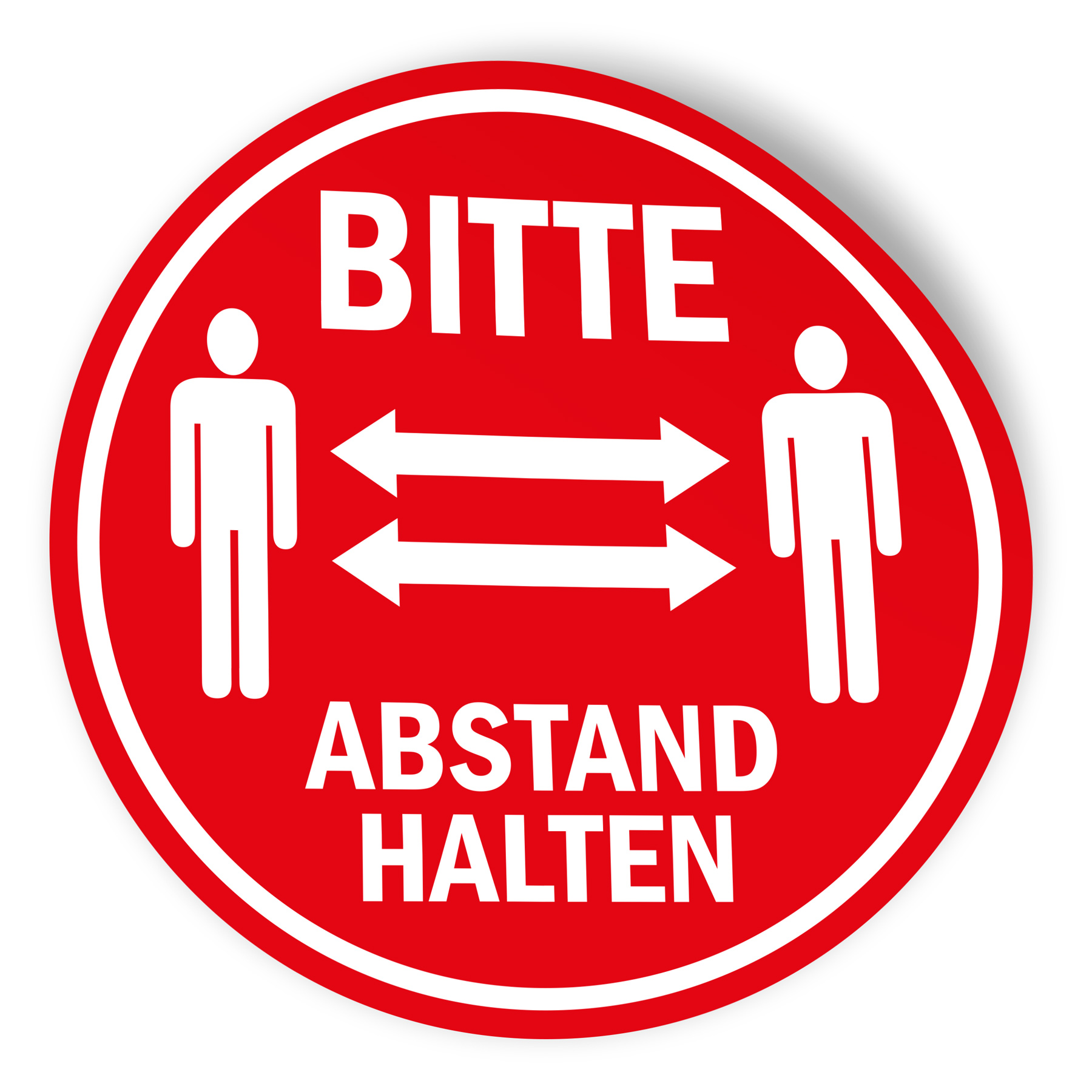 itenga 10x Aufkleber "Bitte Abstand halten" � 15 cm, per...