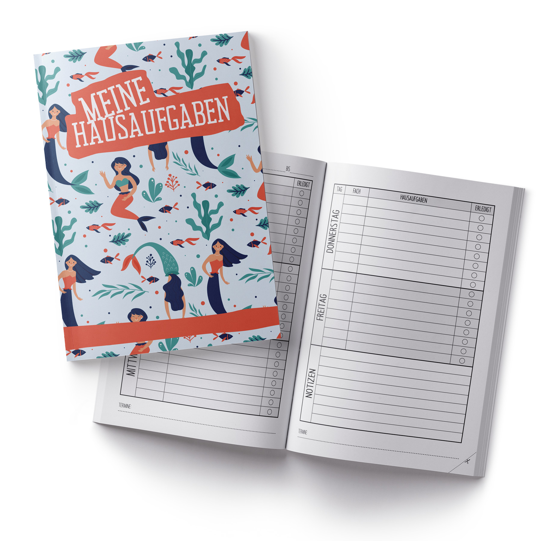 itenga Hausaufgabenheft Meerjungfrauen (Motiv 8) DIN A5,...