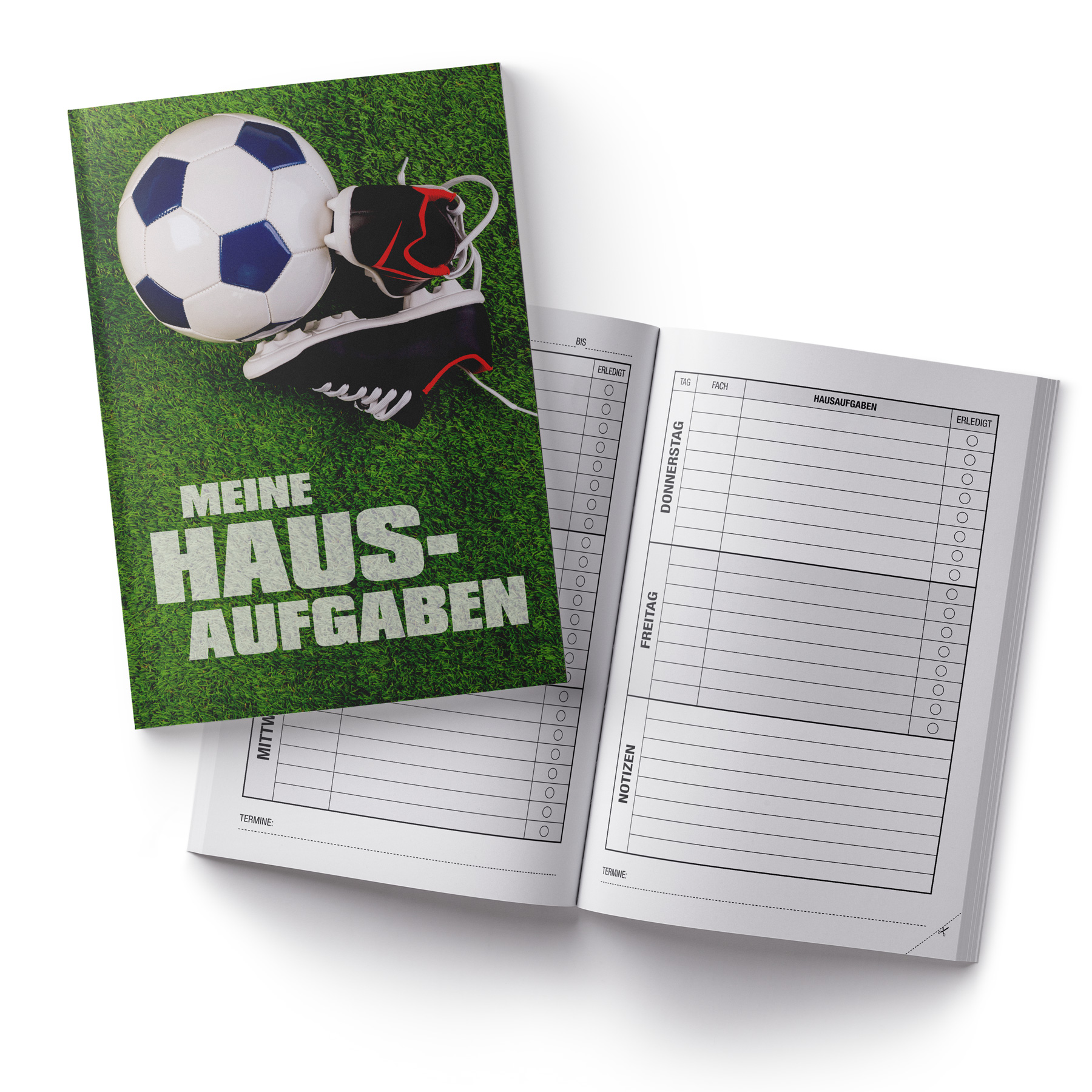 itenga Hausaufgabenheft Fu�ballschuhe (Motiv 13) DIN A5,...