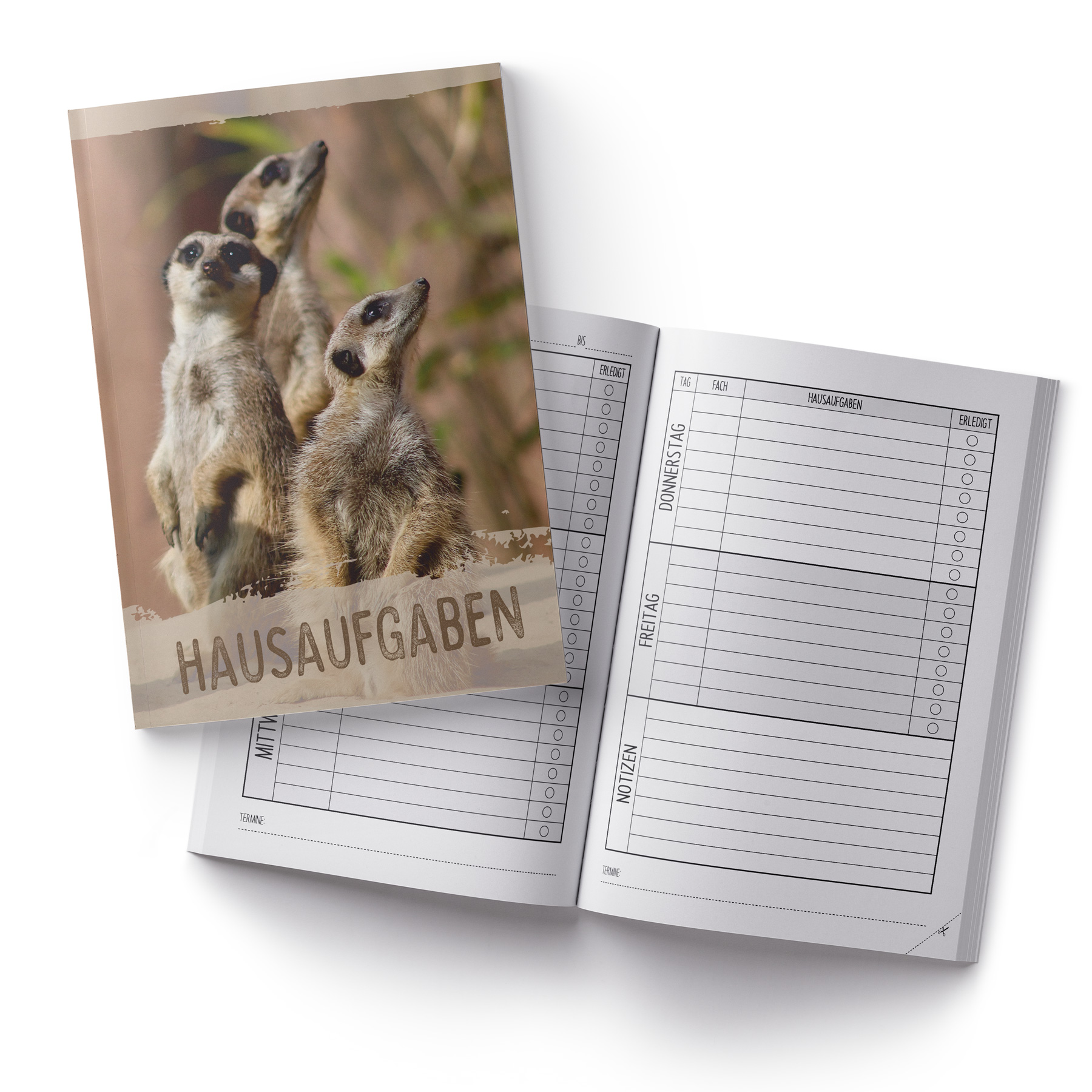 itenga Hausaufgabenheft Erdm�nnchen (Motiv 19) DIN A5, 9...