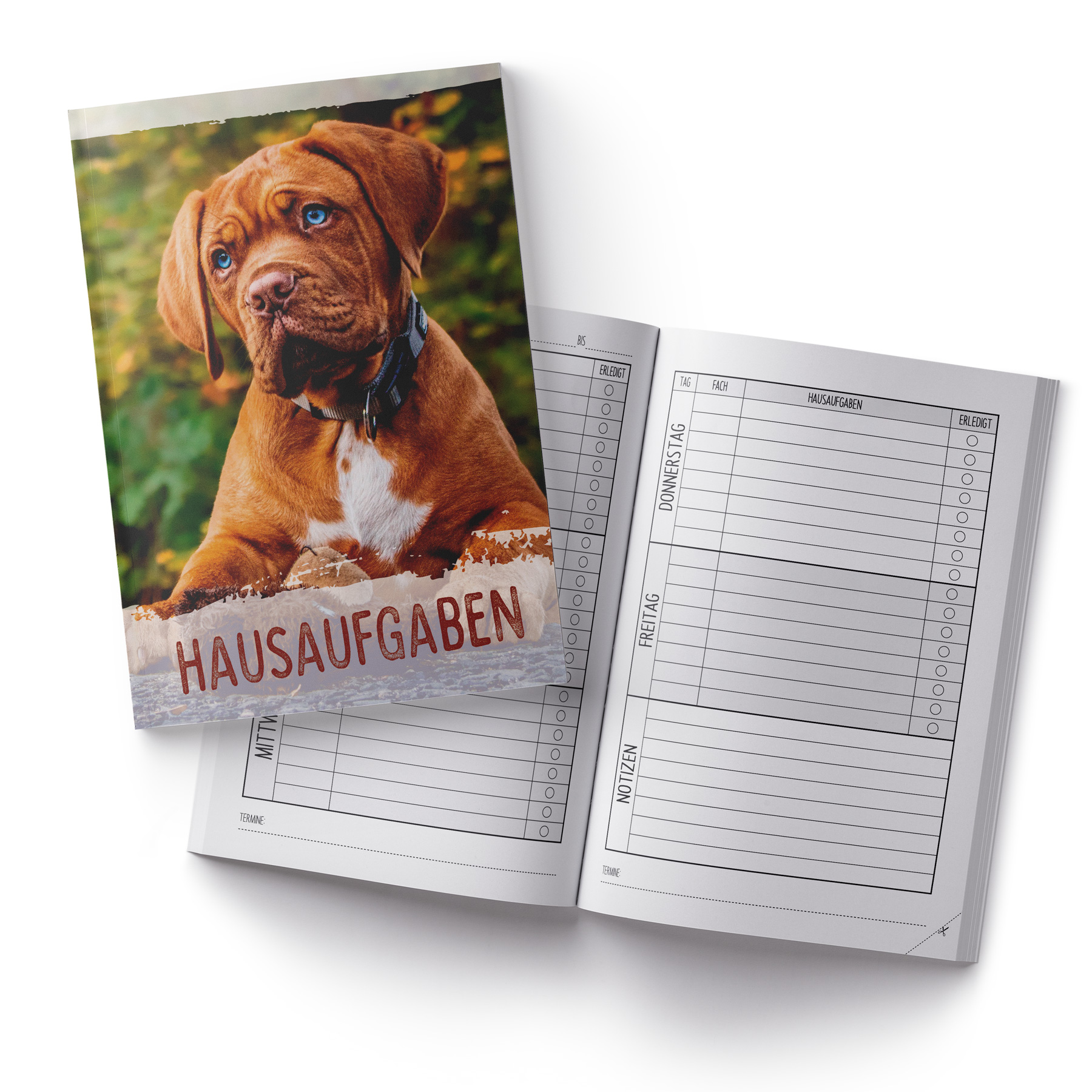 itenga Hausaufgabenheft Hund (Motiv 20) DIN A5, 96 Seiten