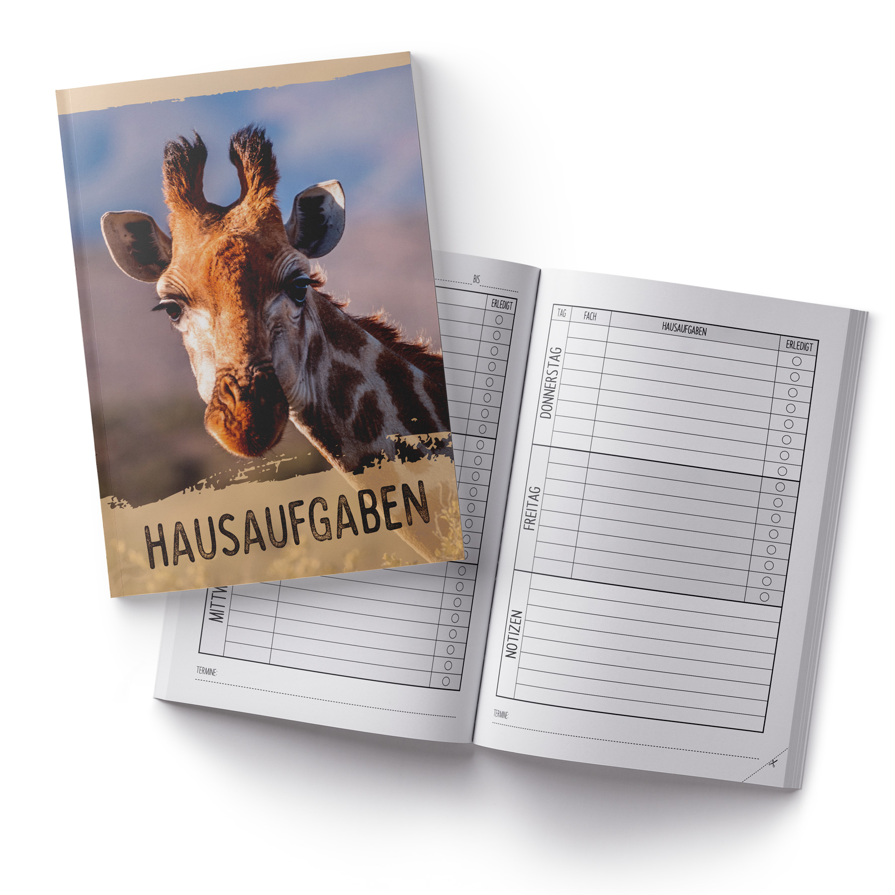 itenga Hausaufgabenheft Giraffe (Motiv 29) DIN A5, 96 Se...