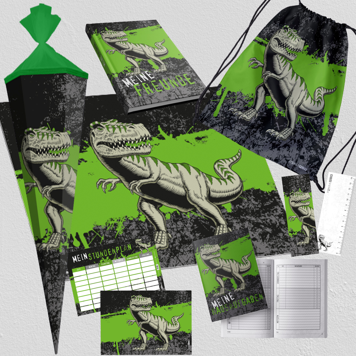 itenga T-Rex Komplettset Schult�te Schulhefte Schreibtis...