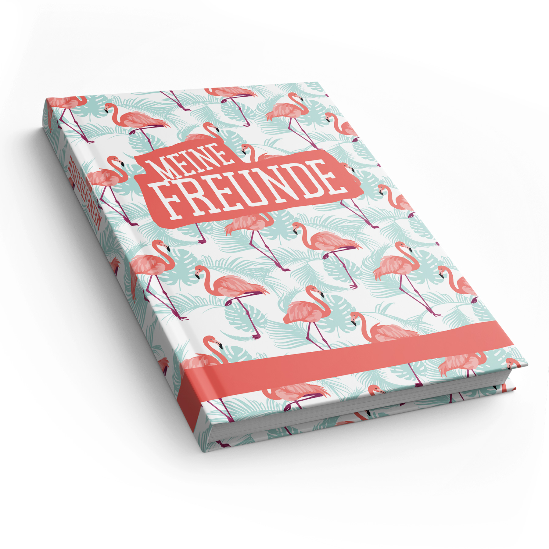 itenga Freundebuch Flamingo Muster DIN A5, 88 Seiten