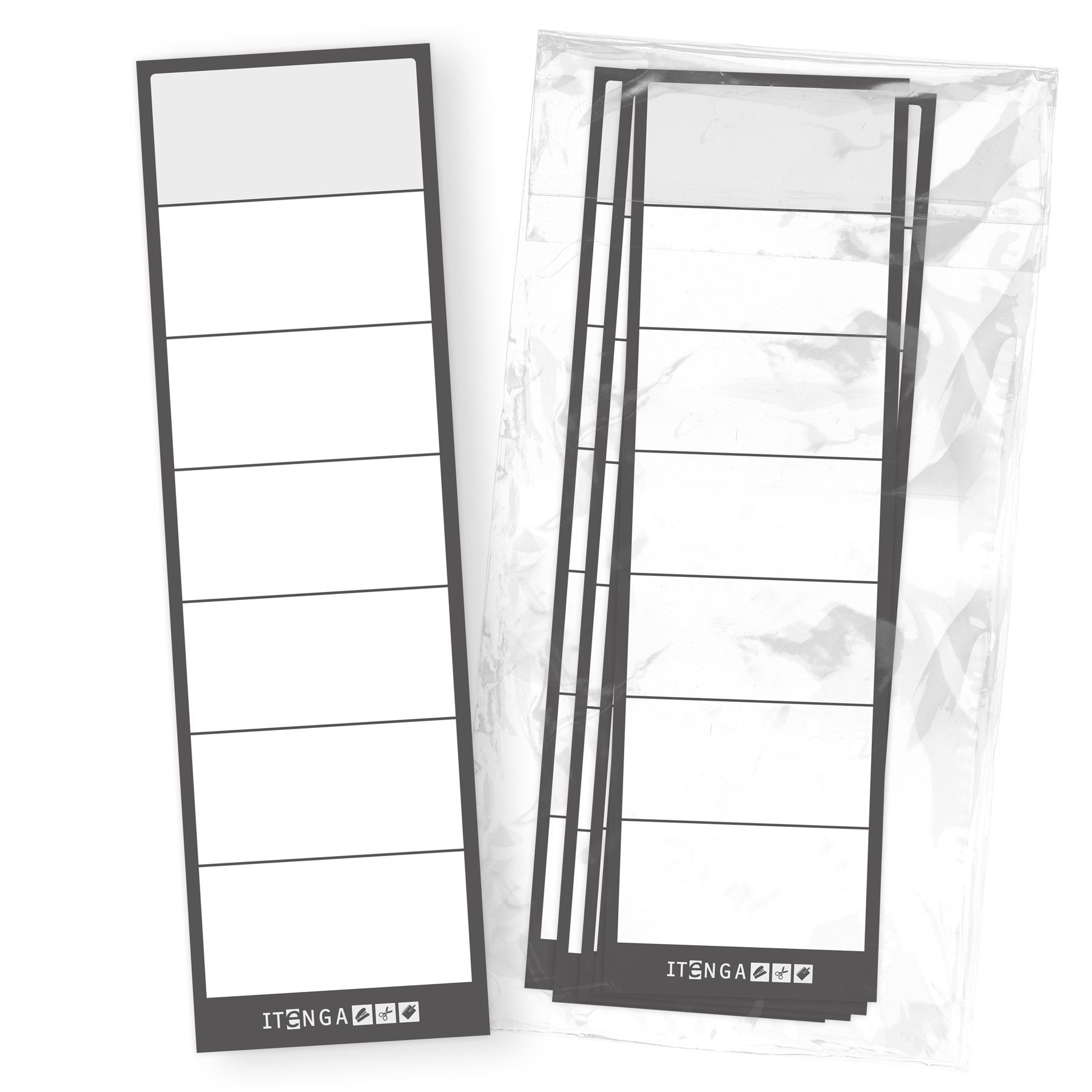 itenga 10x Ordnerschild R�ckenschild beidseitig beschrif...