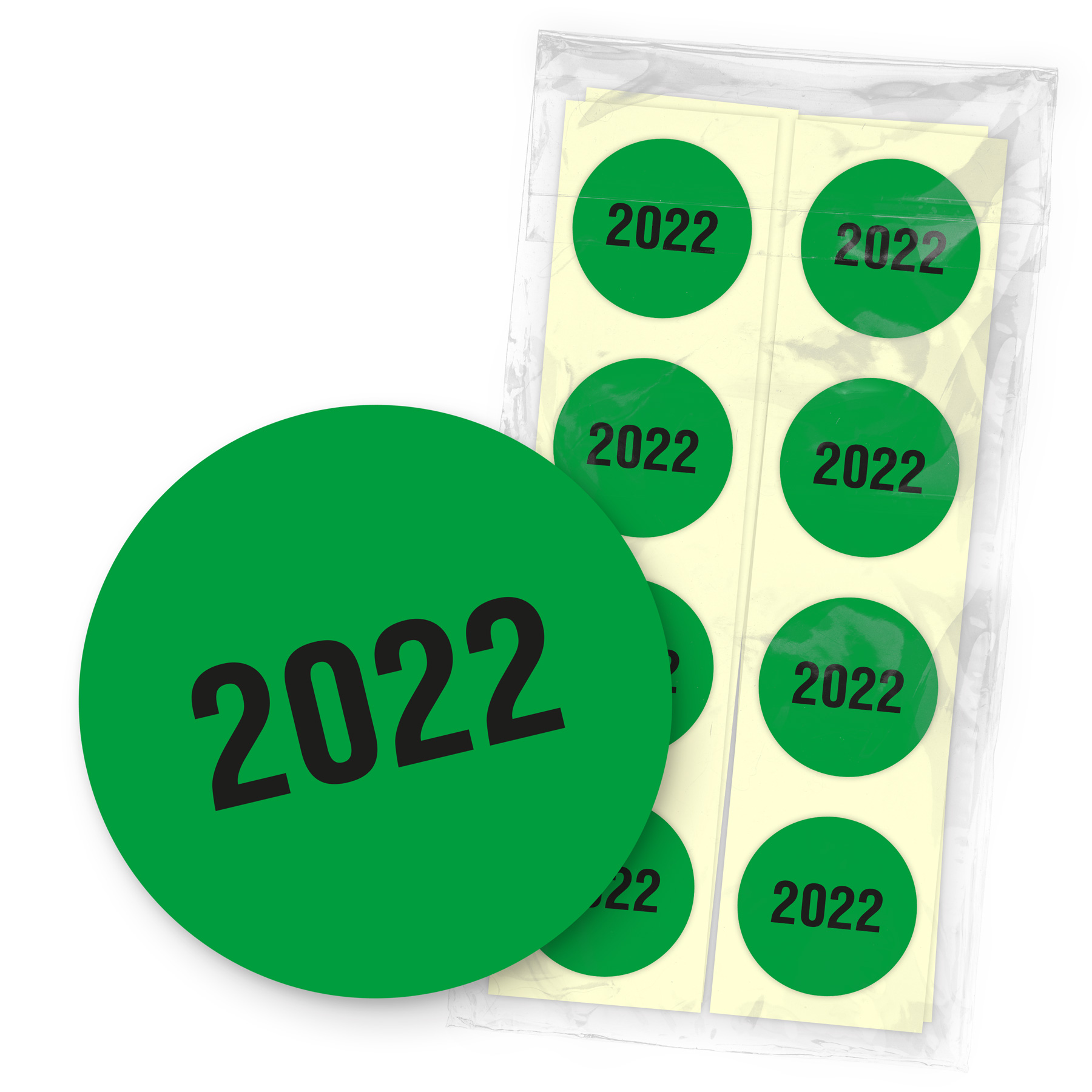 itenga 500x Jahresetiketten 2022 Grn Sticker Aufkleber ...