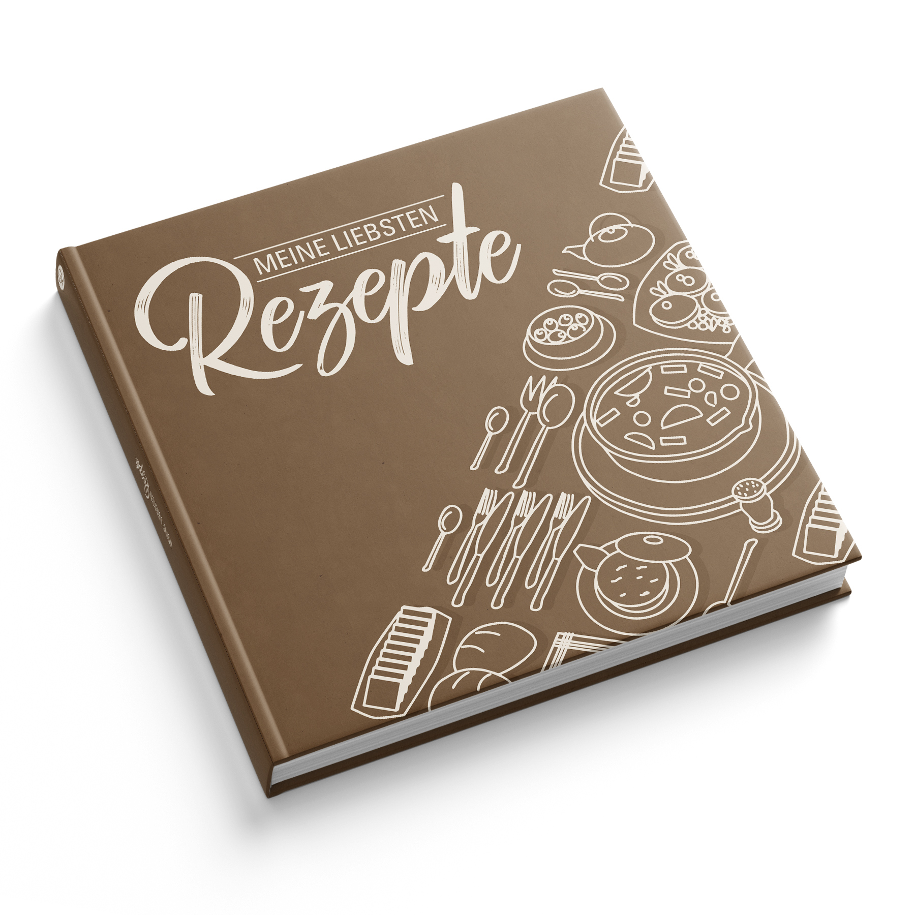 itenga Rezeptbuch Braun "Meine liebsten Rezepte" Kochbuc...