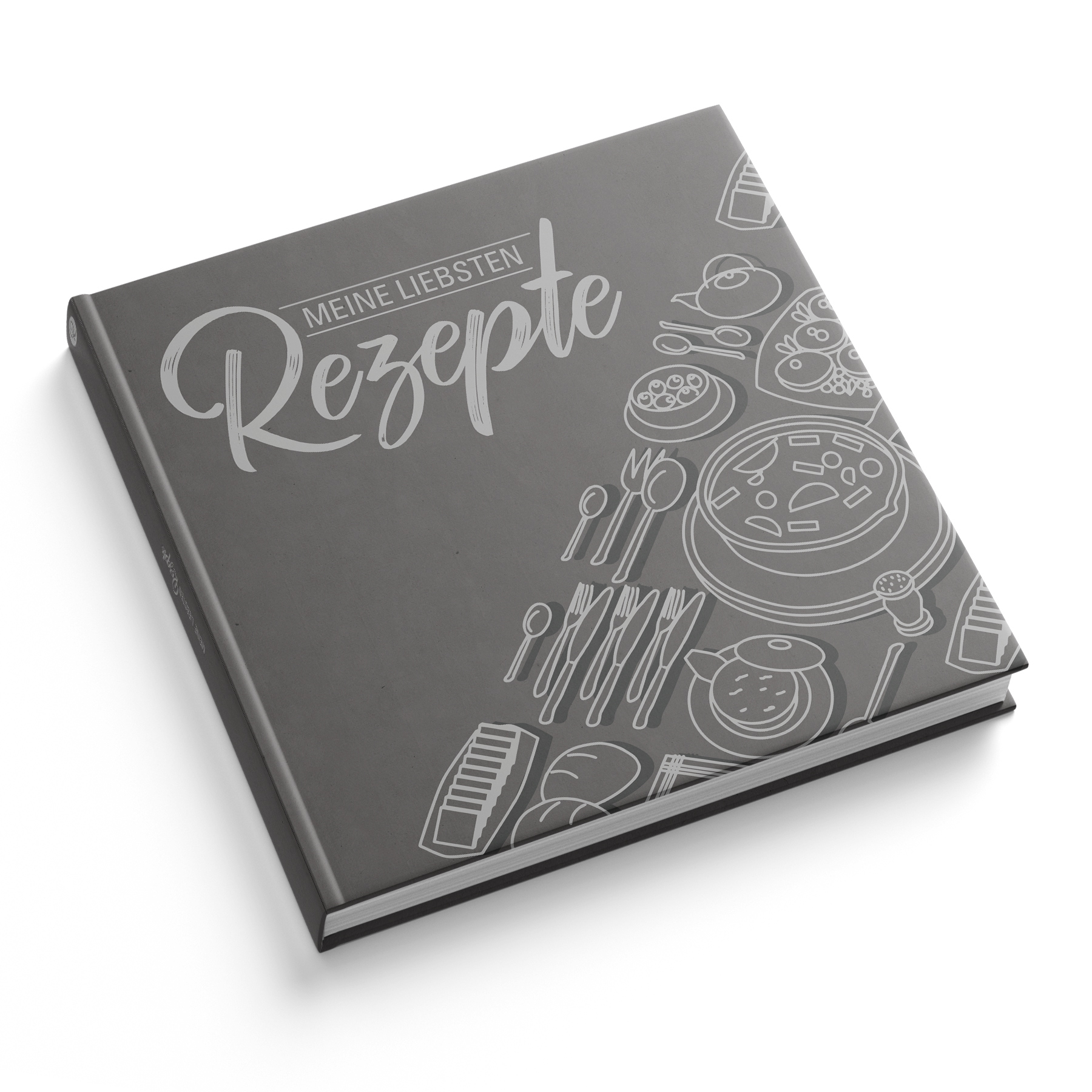 itenga Rezeptbuch Grau "Meine liebsten Rezepte" Kochbuch...