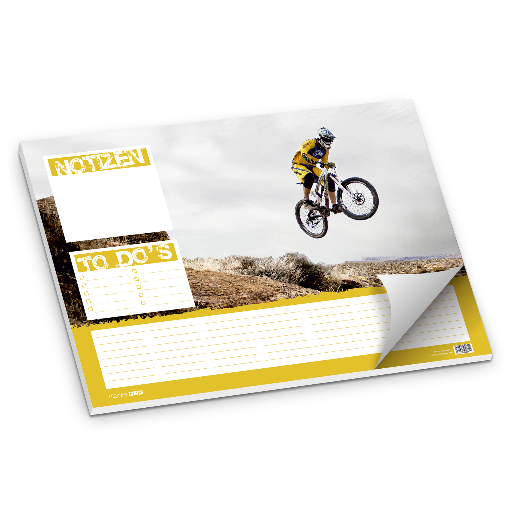 itenga Schreibtischunterlage Downhill, 50 Blatt Papier, ...