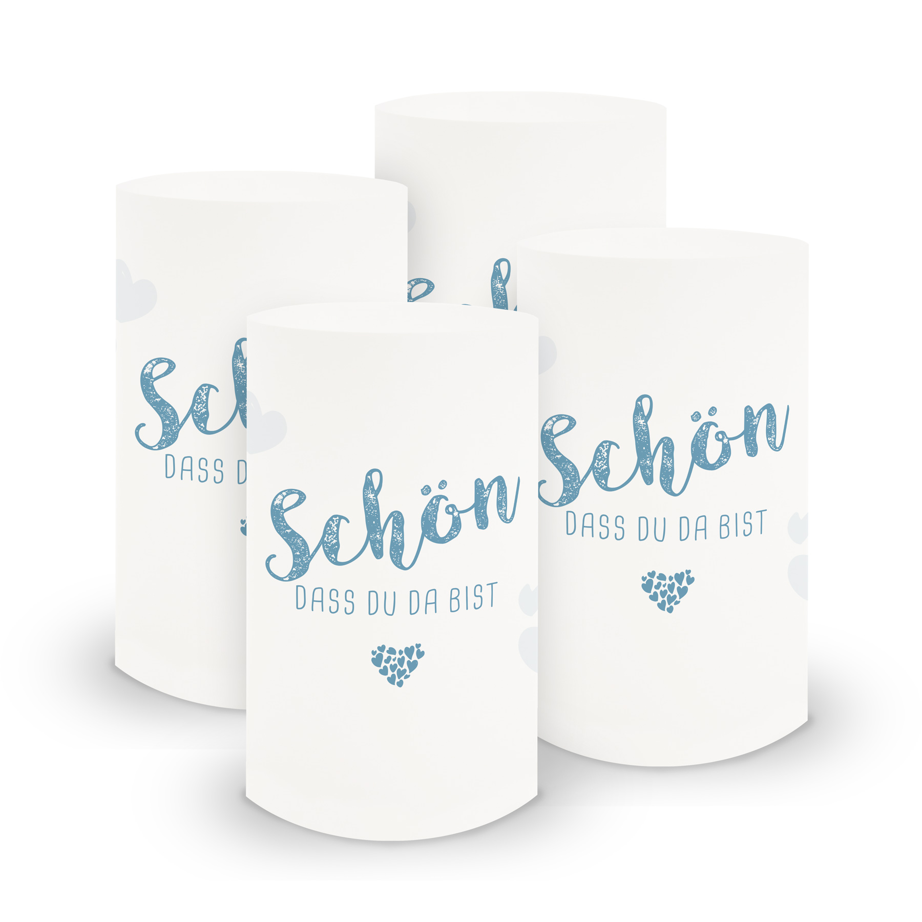 itenga 6x Windlicht klein Sch�n dass du da bist, nordic ...