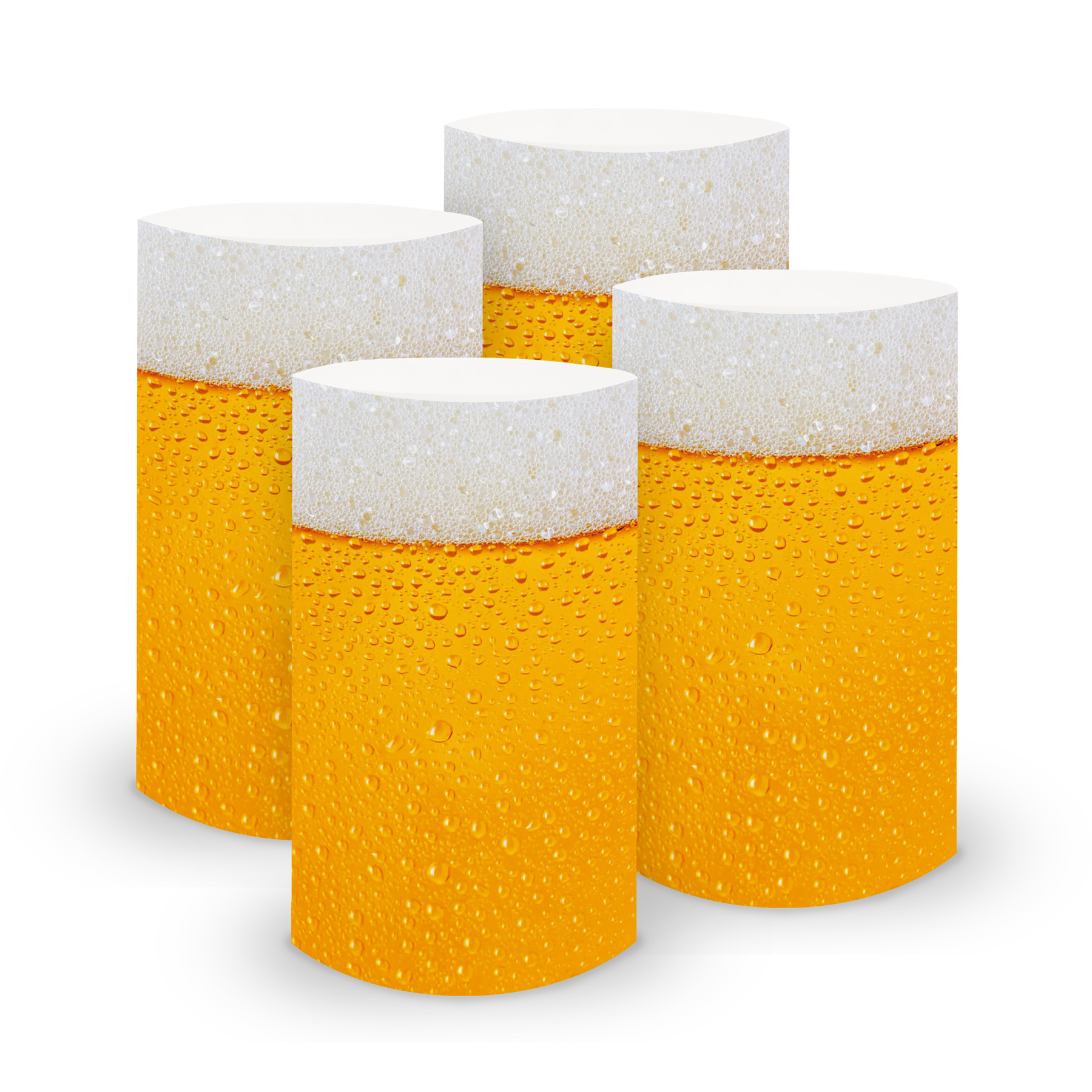 itenga 6x Windlicht klein Bier Rustikal Mottoparty Gebur...