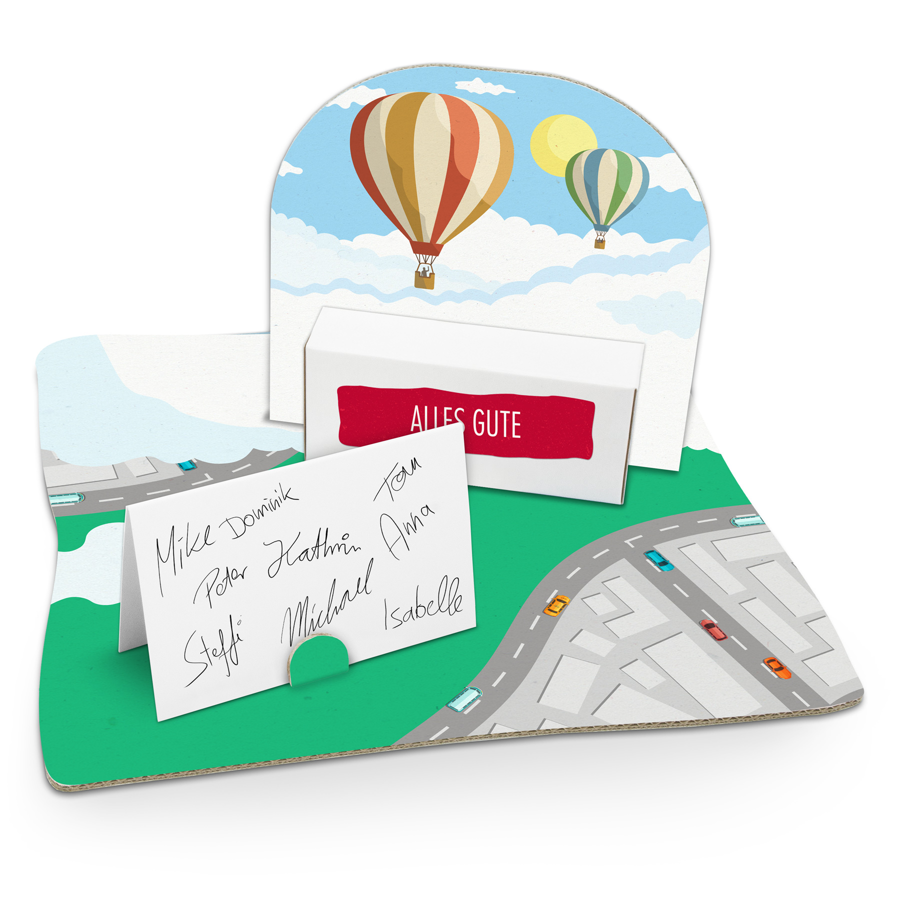 itenga Geldgeschenkverpackung Hei�luftballon (Motiv 94) ...