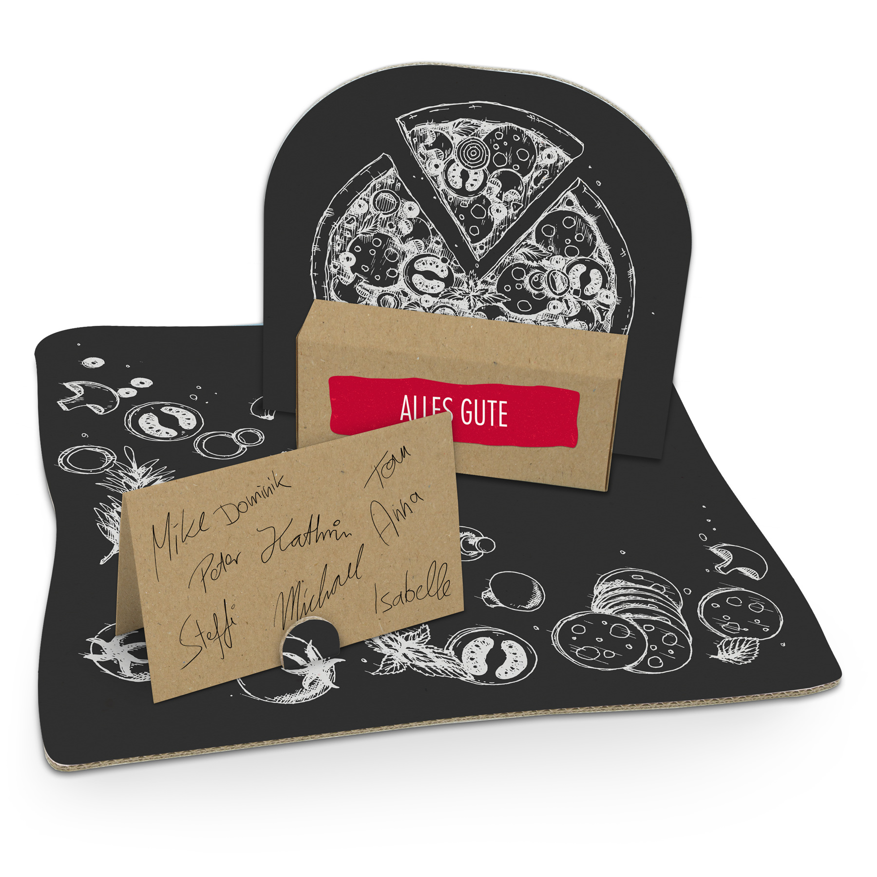 itenga Geldgeschenkverpackung Pizza Kreide (Motiv 104) m...