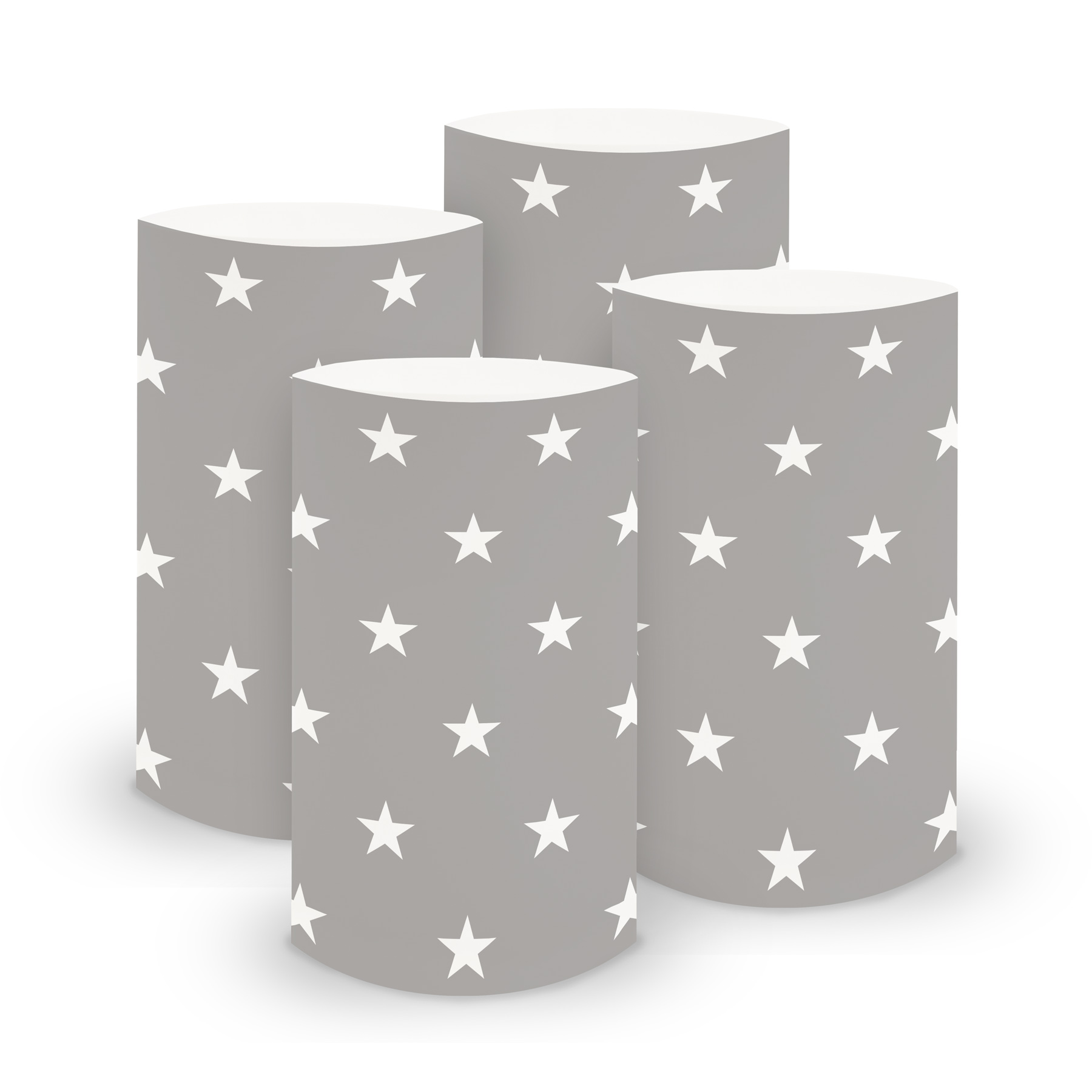 itenga 6x Windlicht klein Sterne f�r Weihnachten Winter ...