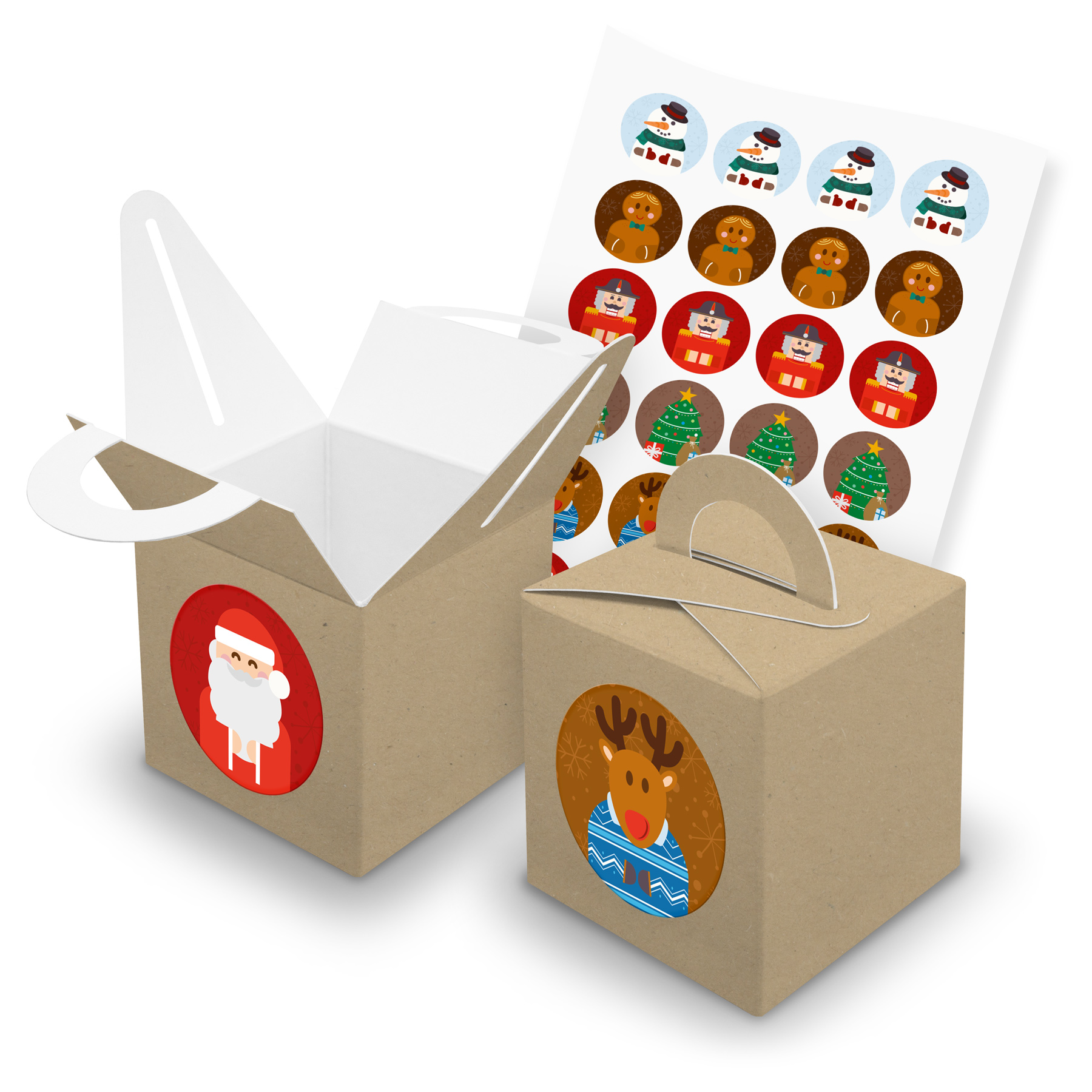 itenga SET V43 Weihnachtsbande 24x W�rfelbox mit Griff B...