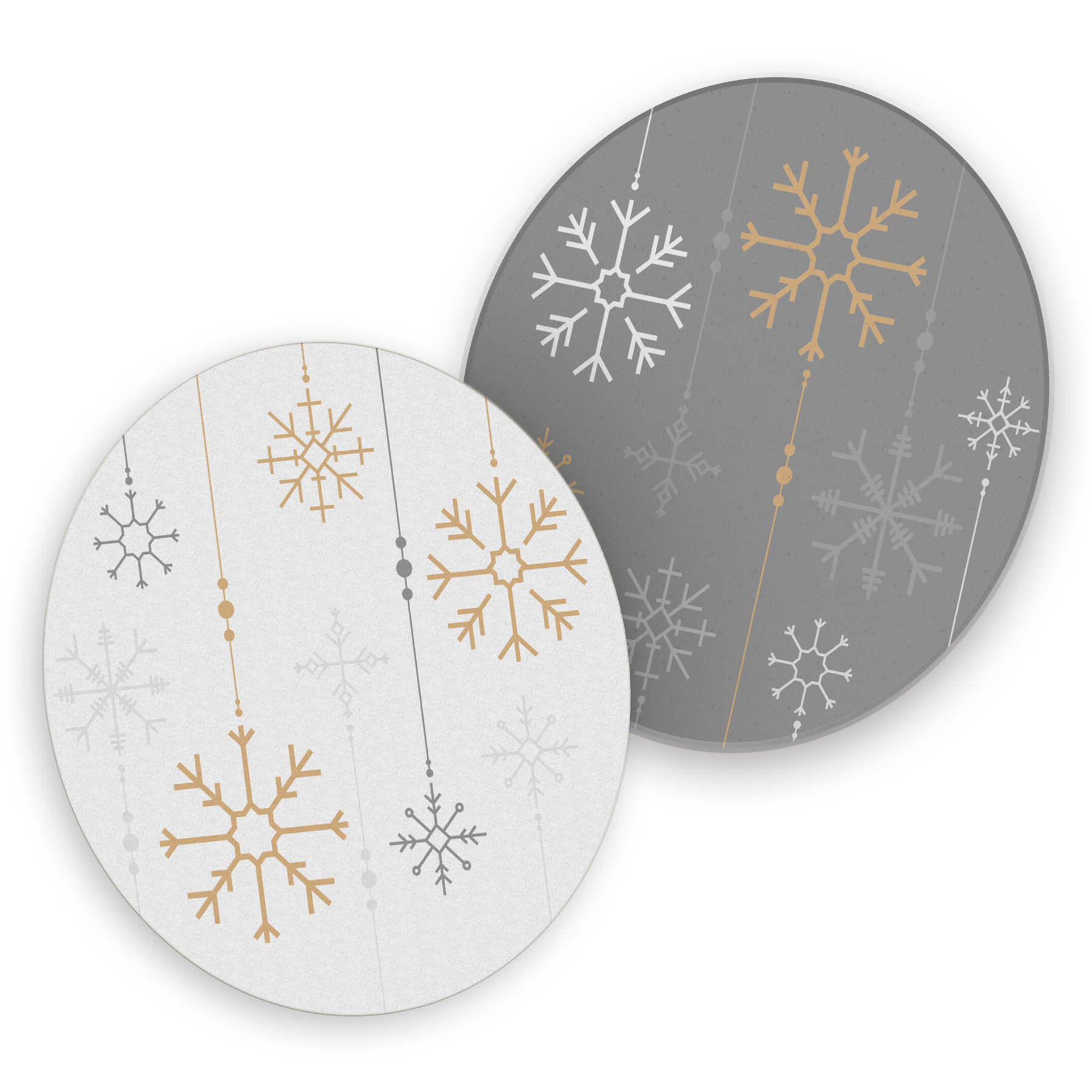 itenga 40x Bierdeckel Schneeflocken I Weihnachten I Unte...