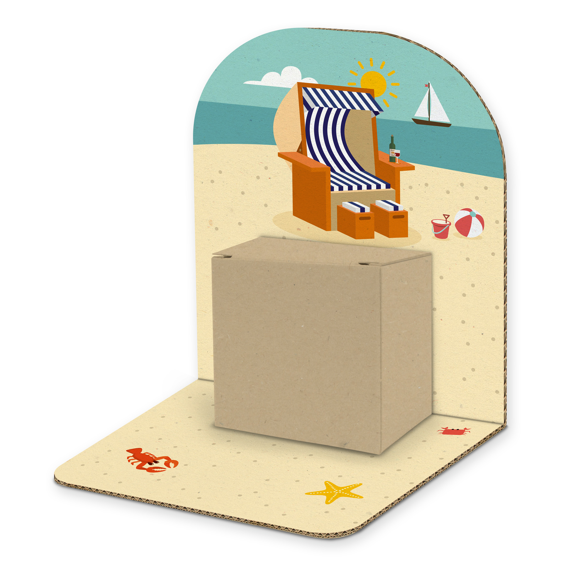 itenga Geldgeschenkverpackung Basic Strandkorb I Aufstel...